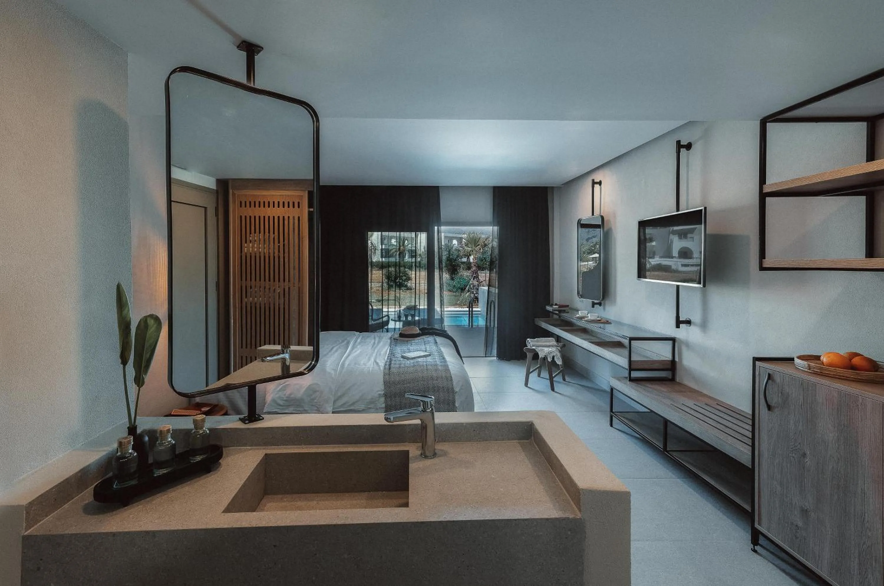 Bedroom, Bed in Eliros Mare Beachfront Poem Hotel