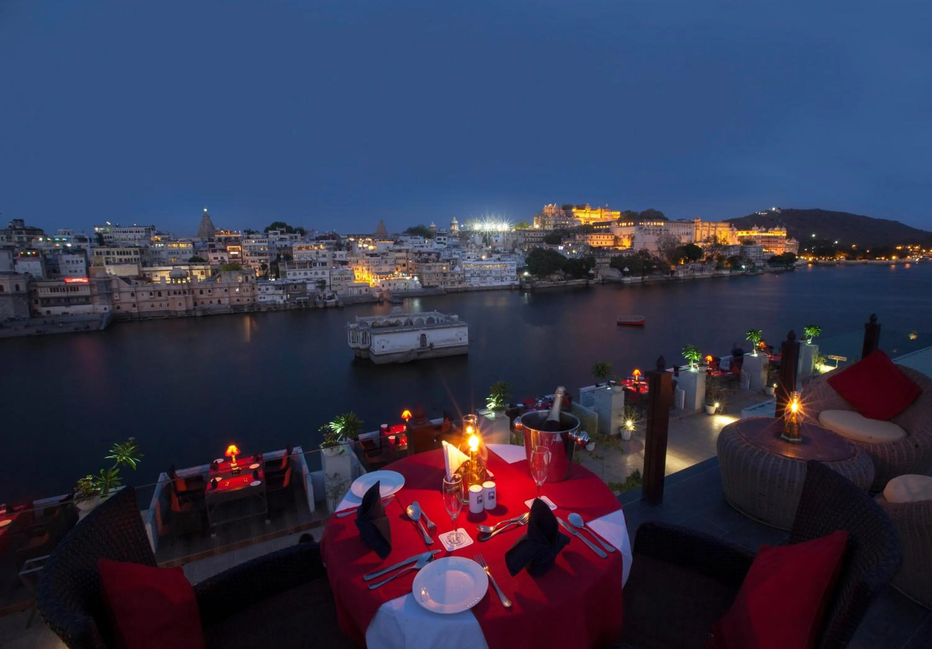 Patio in Lake Pichola Hotel