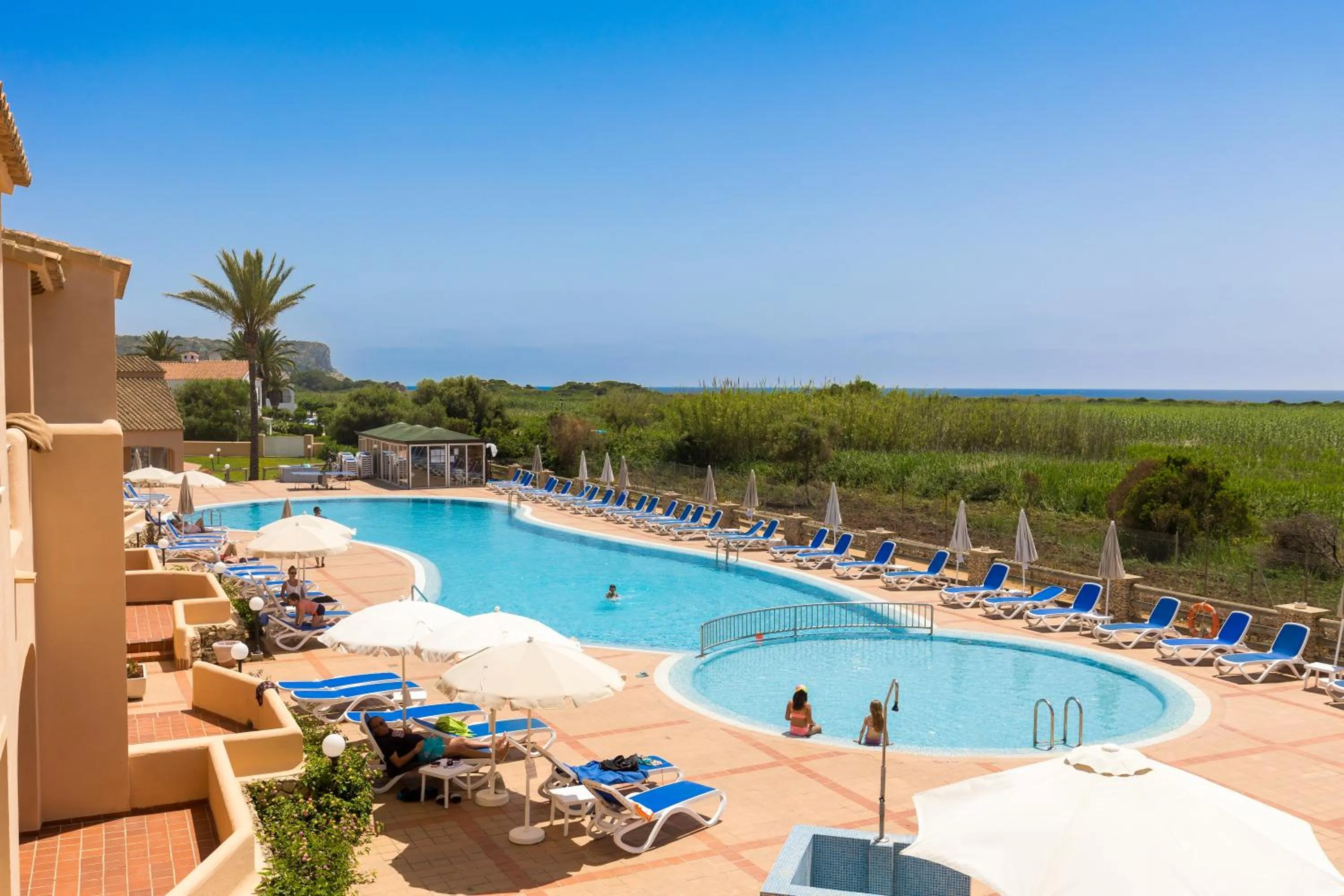 Pool view in Arenas de Son Bou
