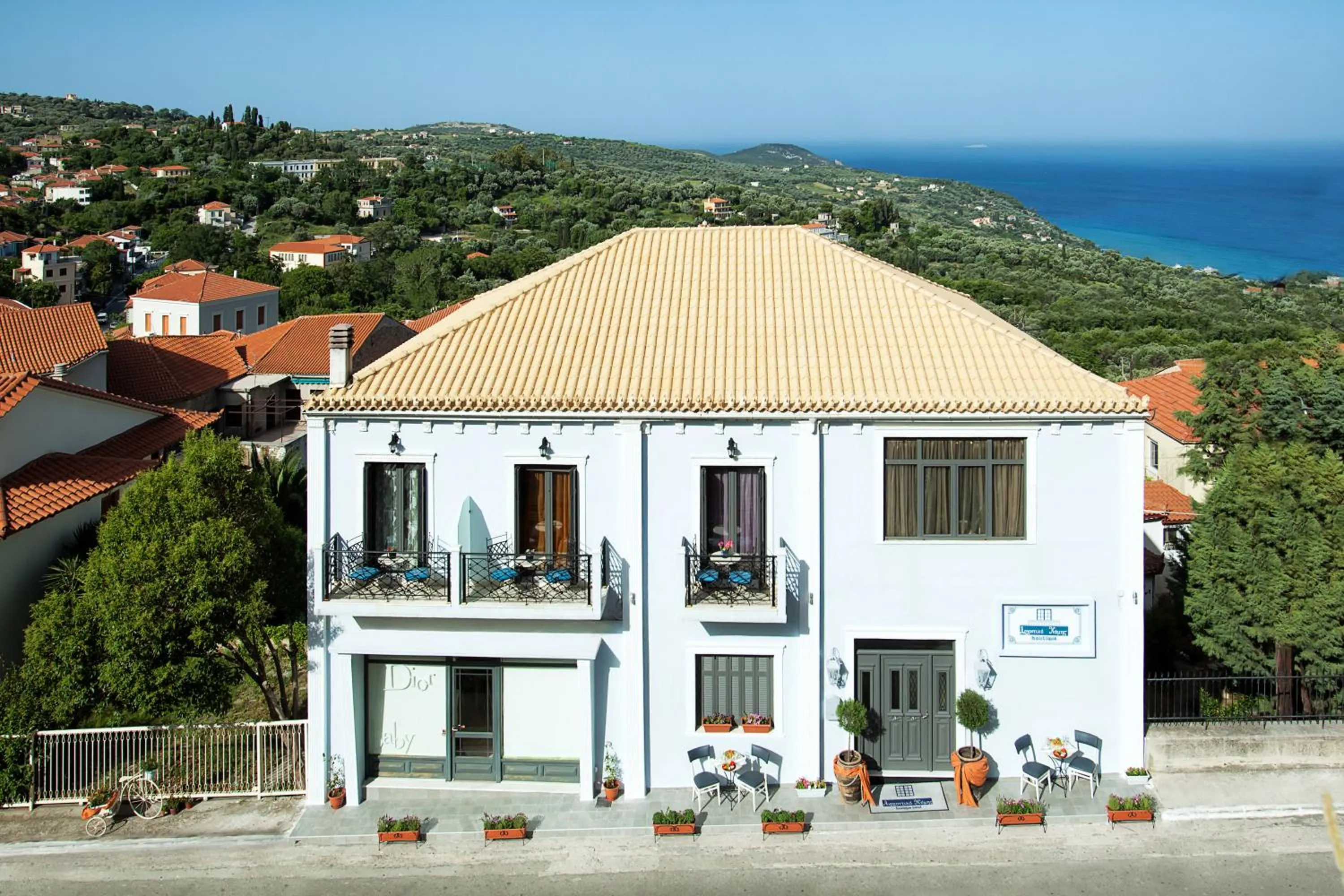 Bird's eye view in Archontiko Kymis Boutique Hotel