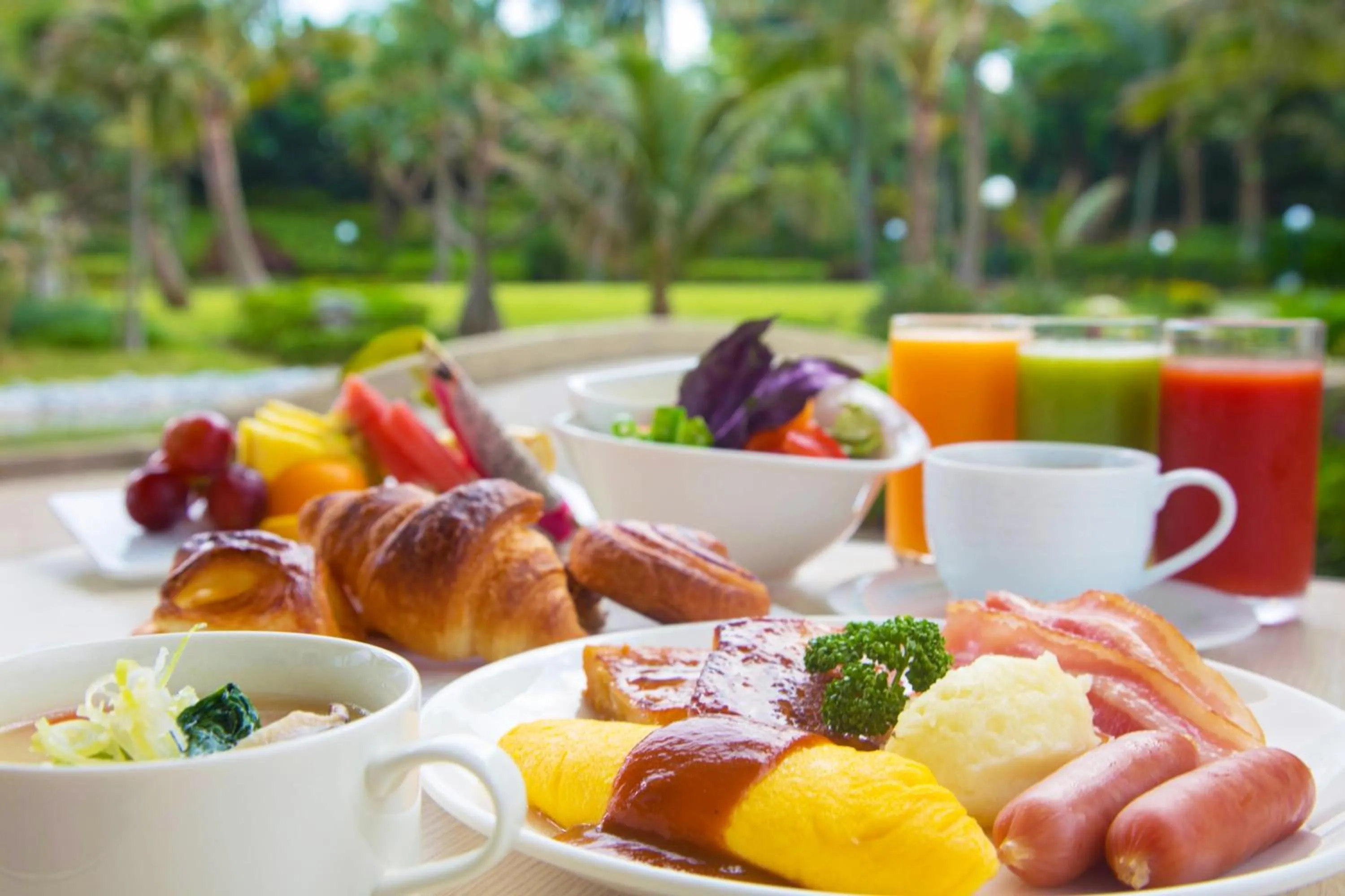 Buffet breakfast in Laguna Garden Hotel