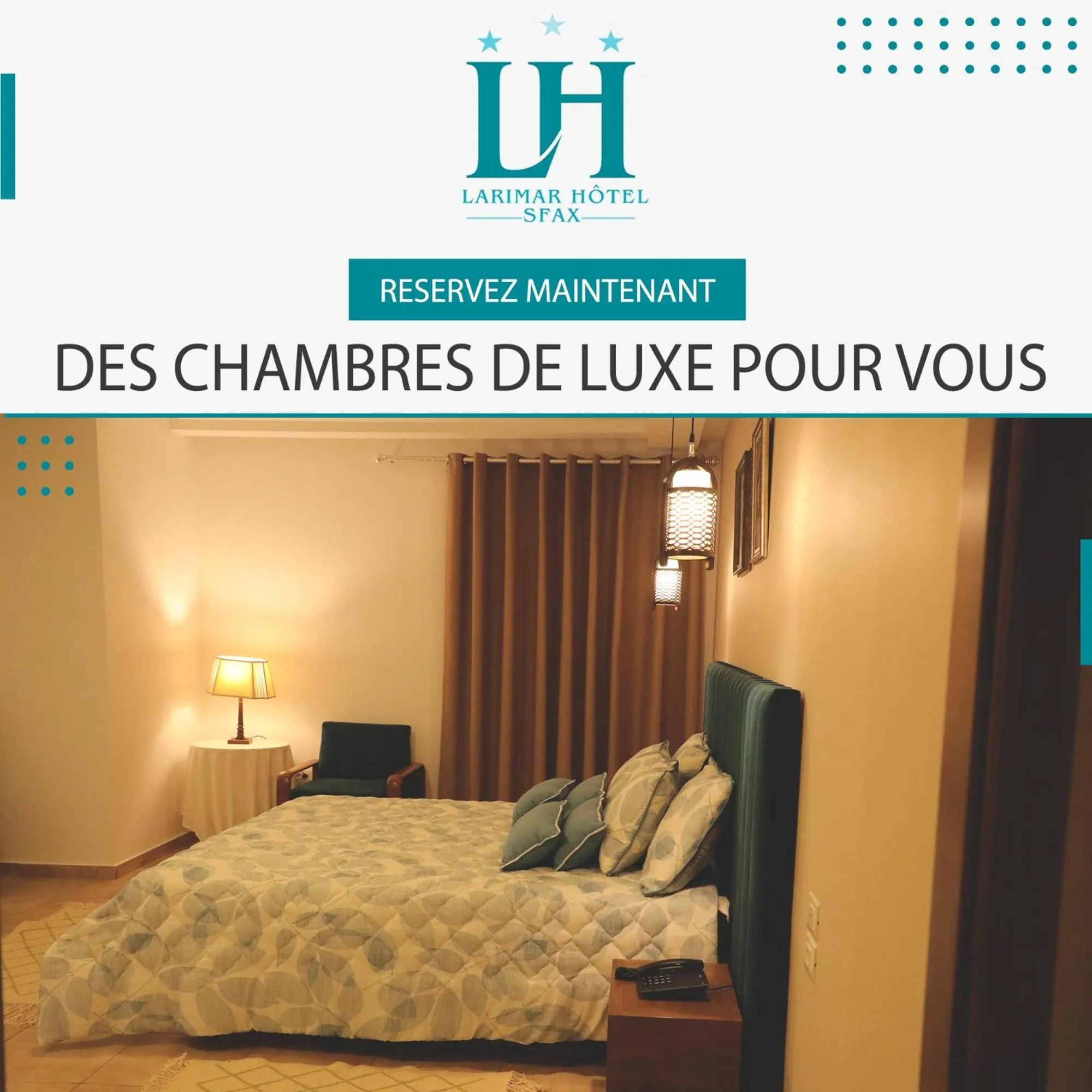 Bed in Larimar Hôtel Sfax