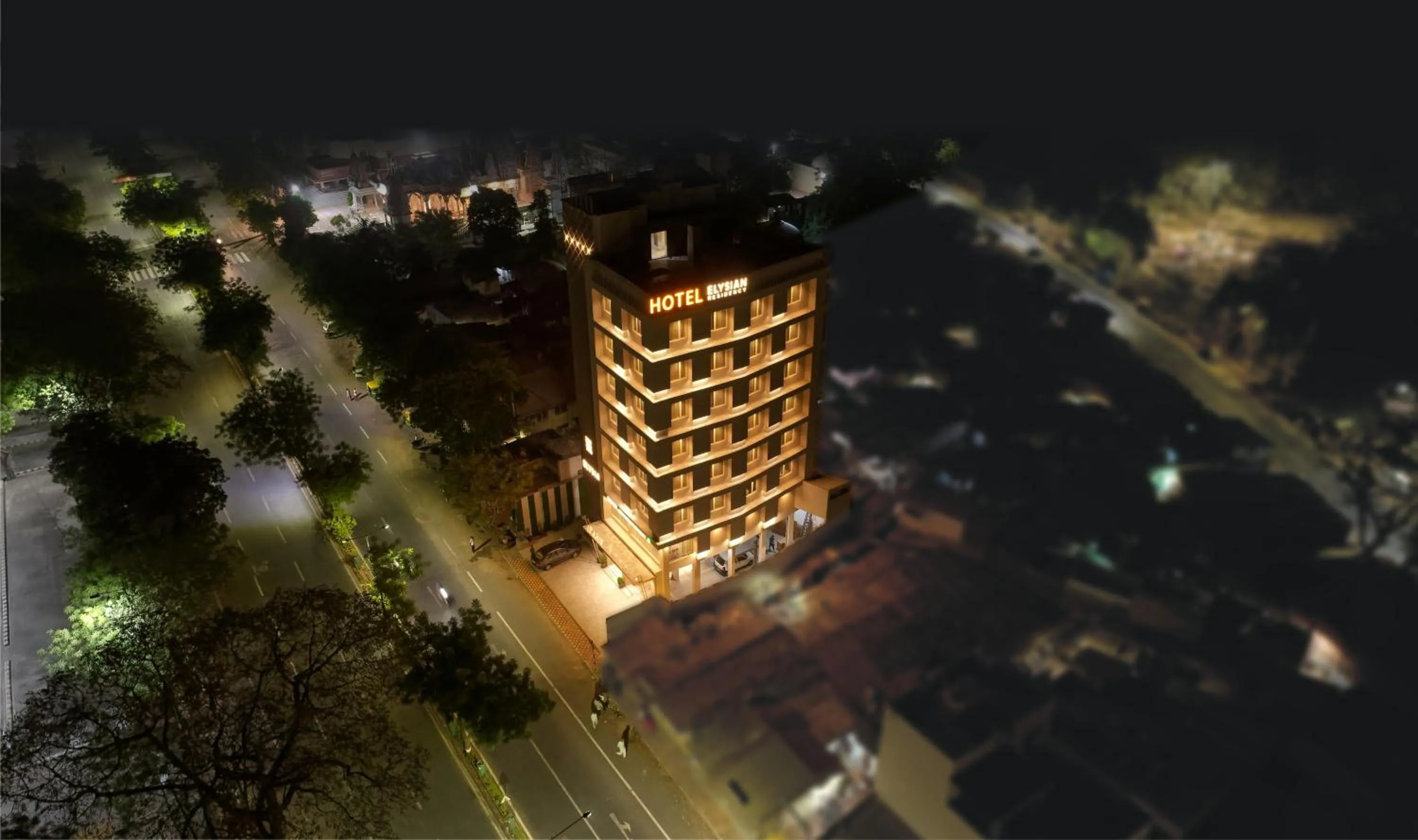 Property building in Hotel Elysian Residency