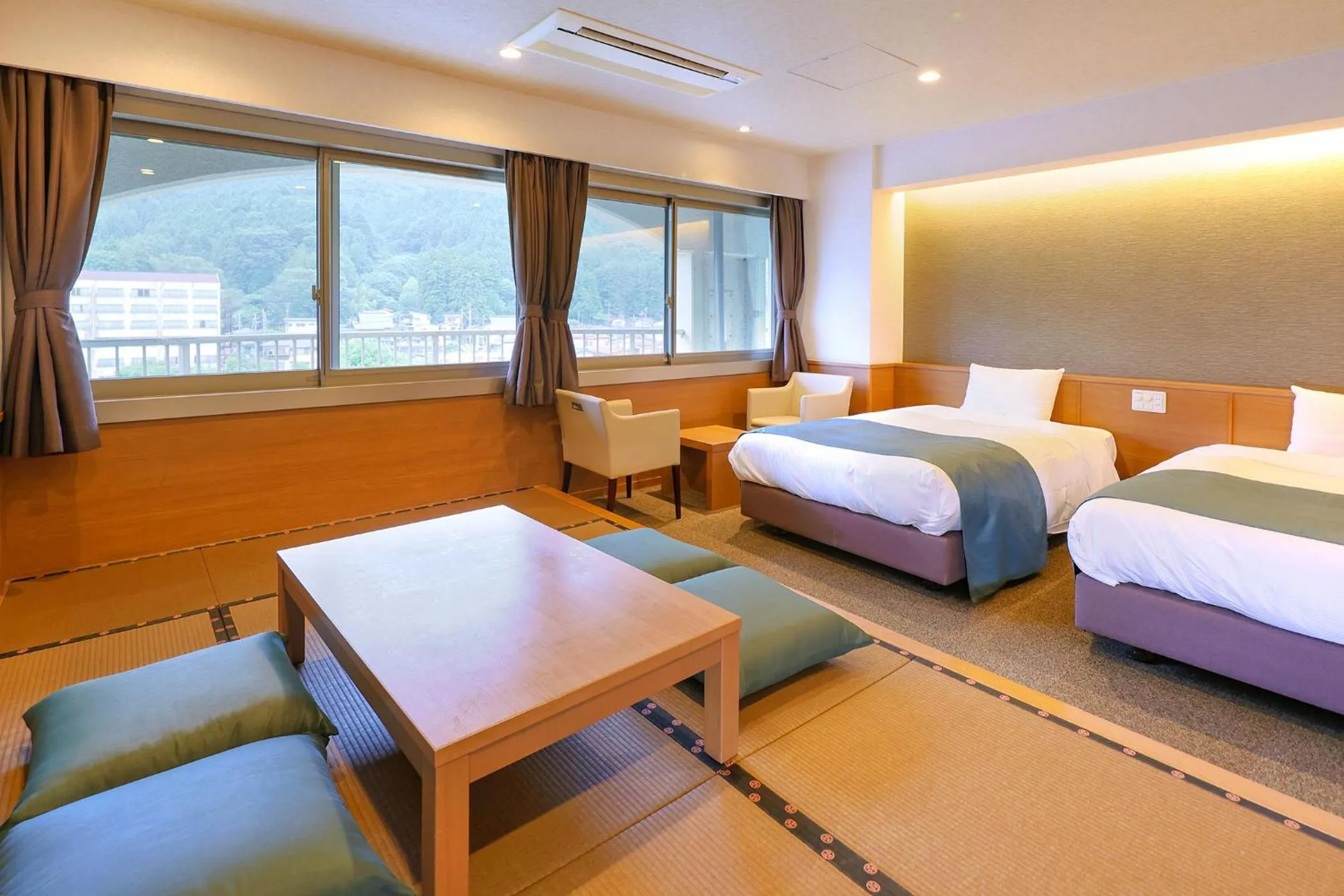 Bed in Ooedo Onsen Monogatari Premium Kinugawa Kanko Hotel