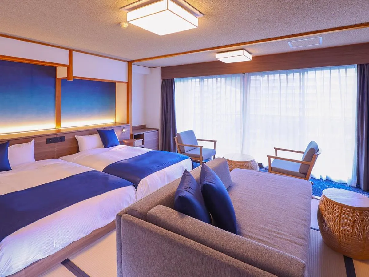 Bed in Ooedo Onsen Monogatari Premium Kinugawa Kanko Hotel