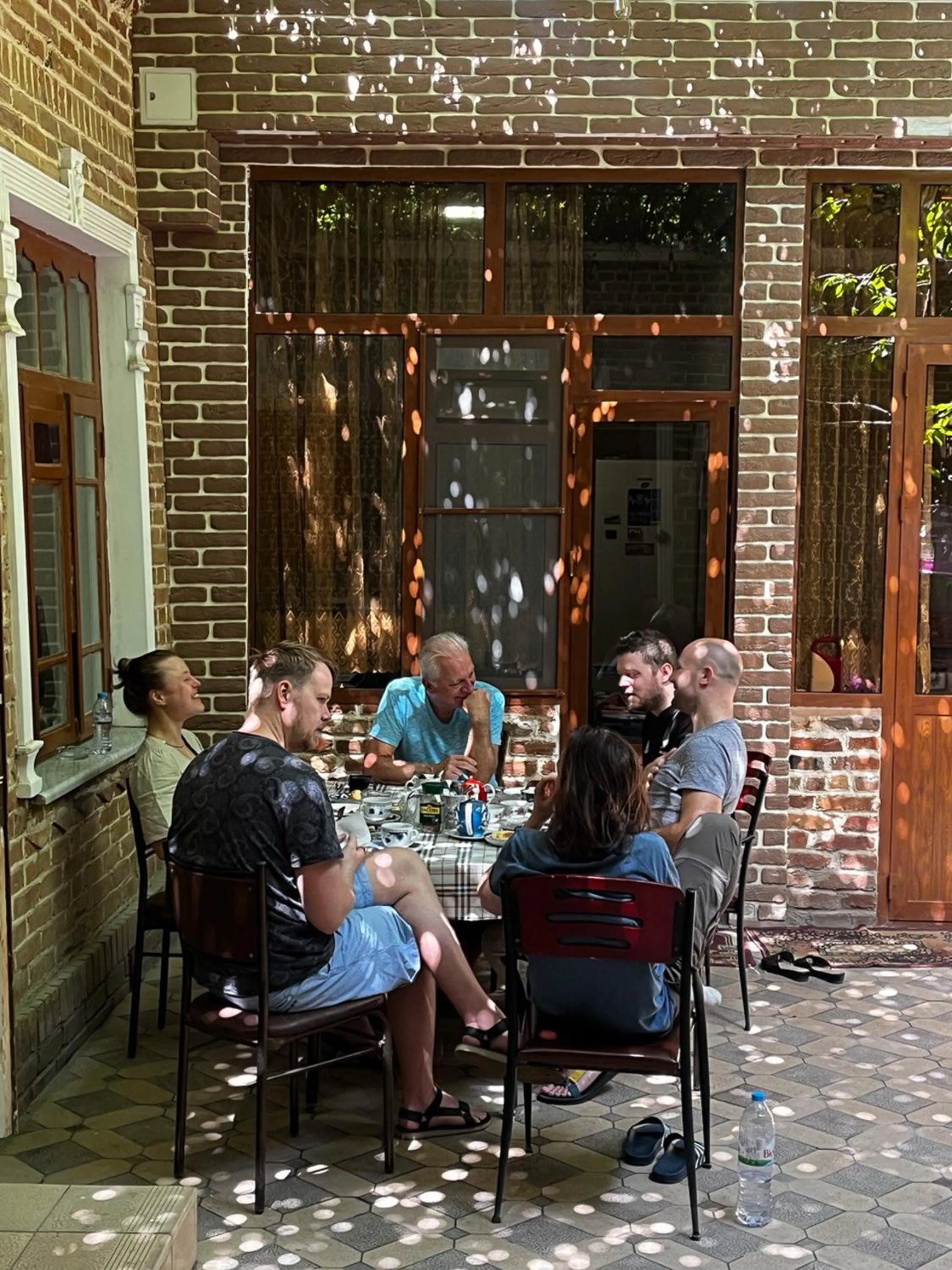 Inner courtyard view in Old Radio hostel