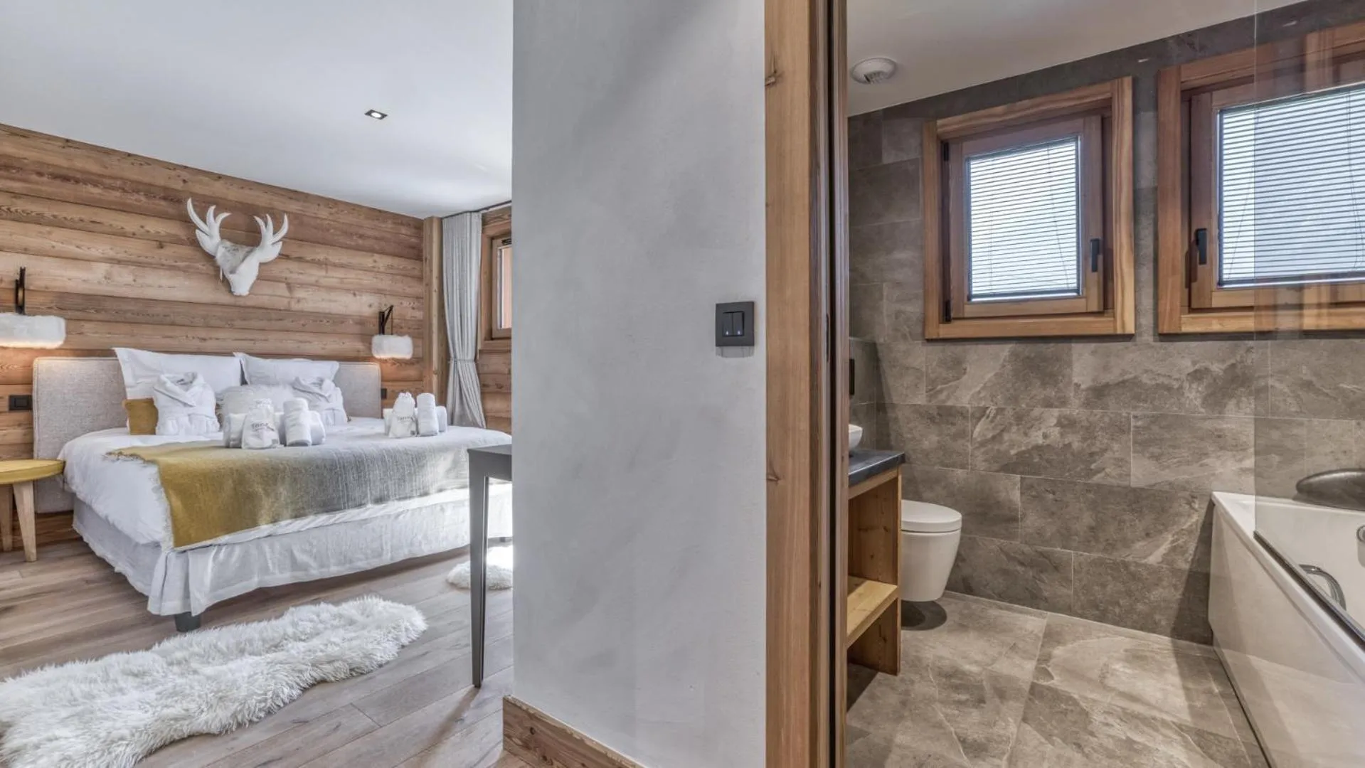 Bed in Chalet Hupa