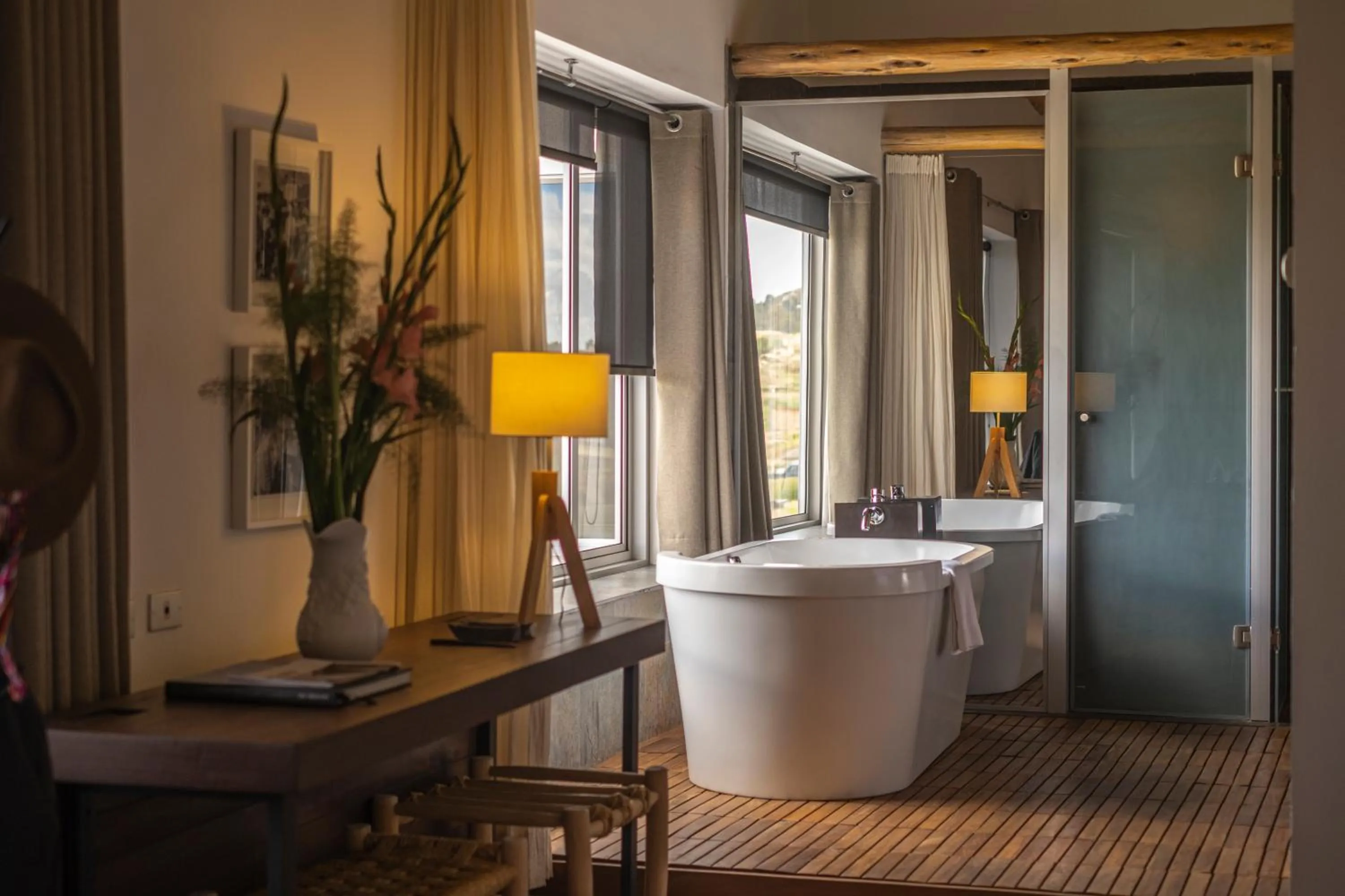 Bathroom in Titilaka by Andean