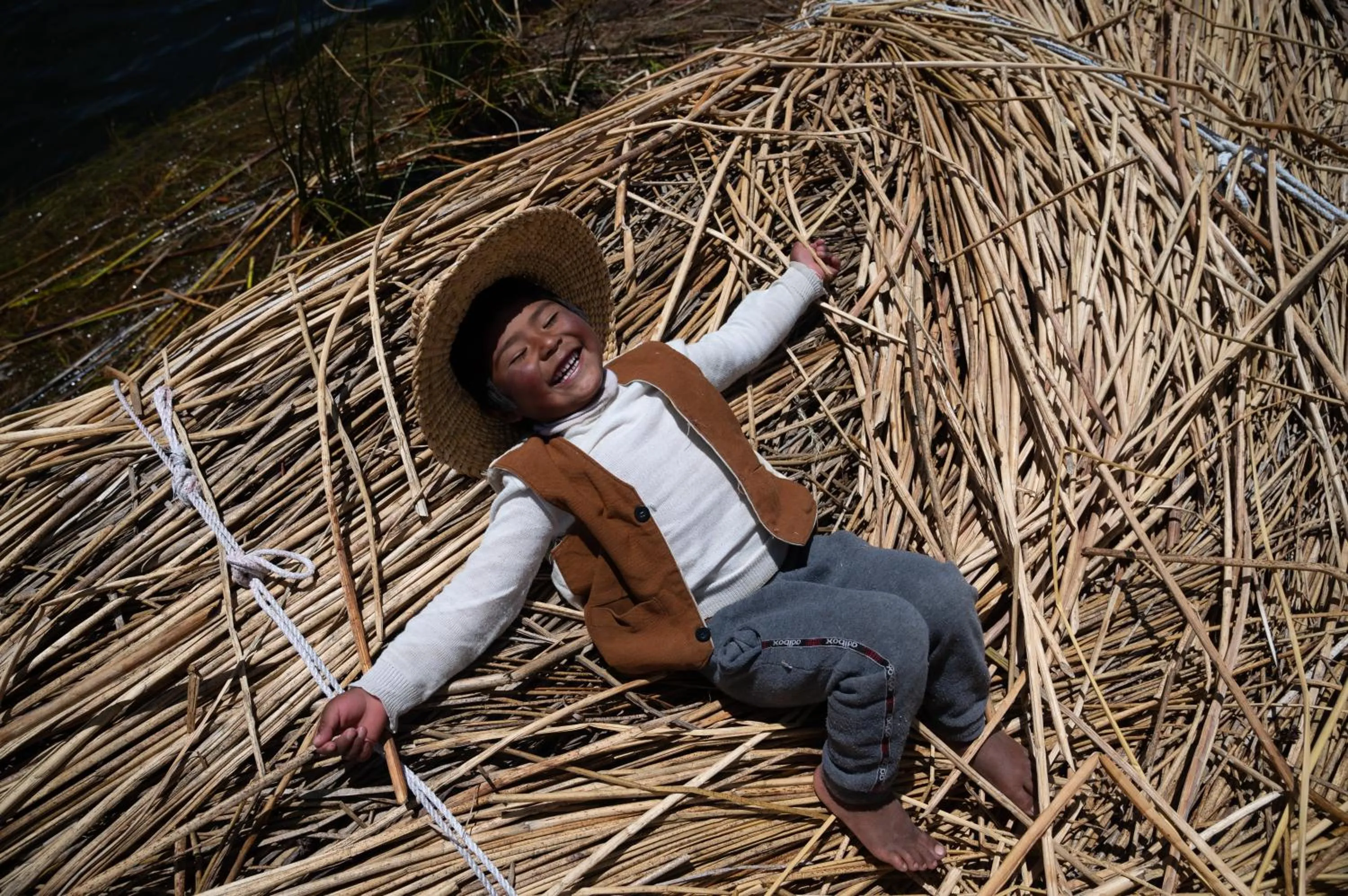 People in Titilaka by Andean