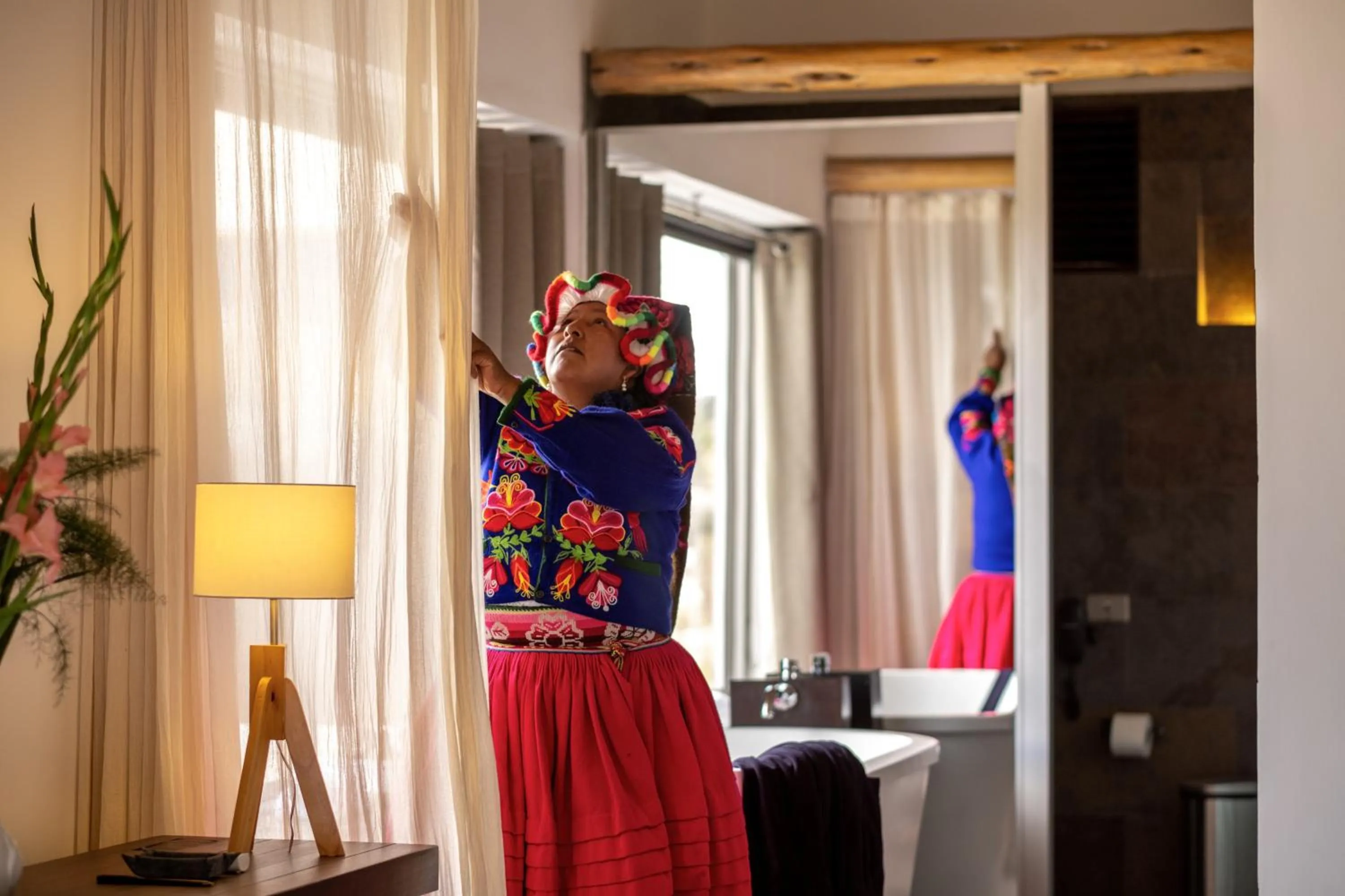 People in Titilaka by Andean