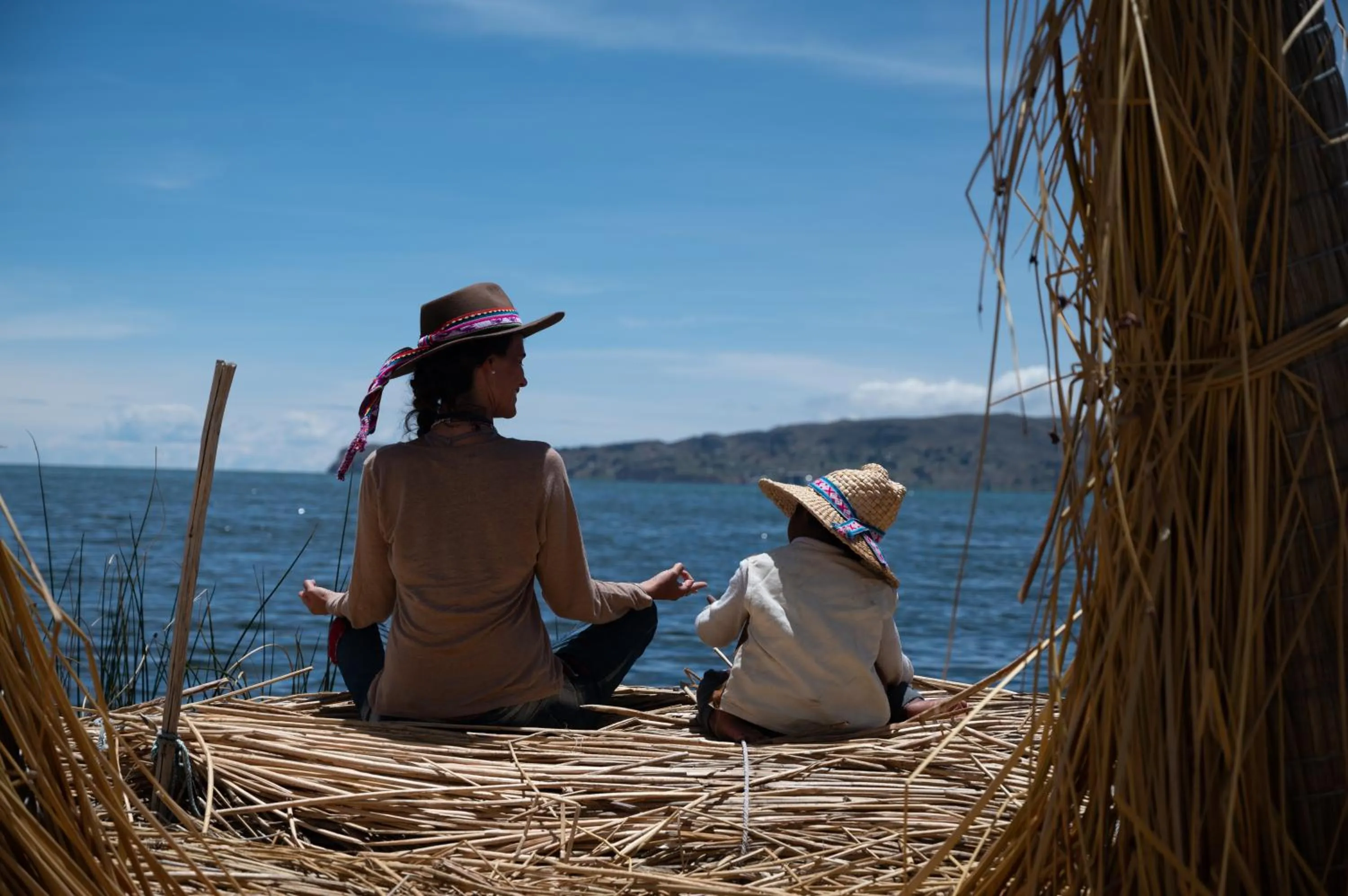 People in Titilaka by Andean
