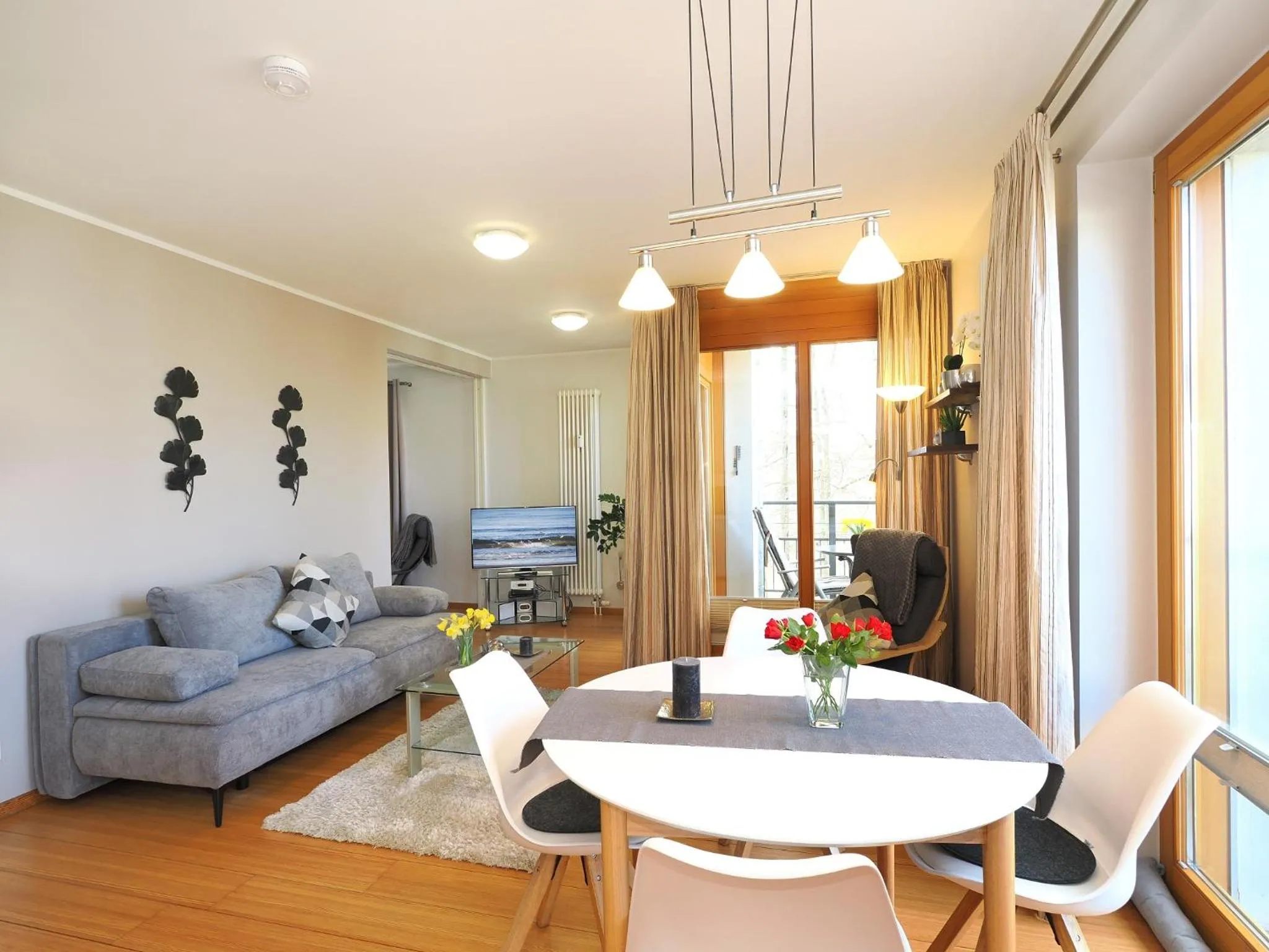Living room in Kaiservillen Heringsdorf - Ferienwohnung mit 1 Schlafzimmer und Balkon D125
