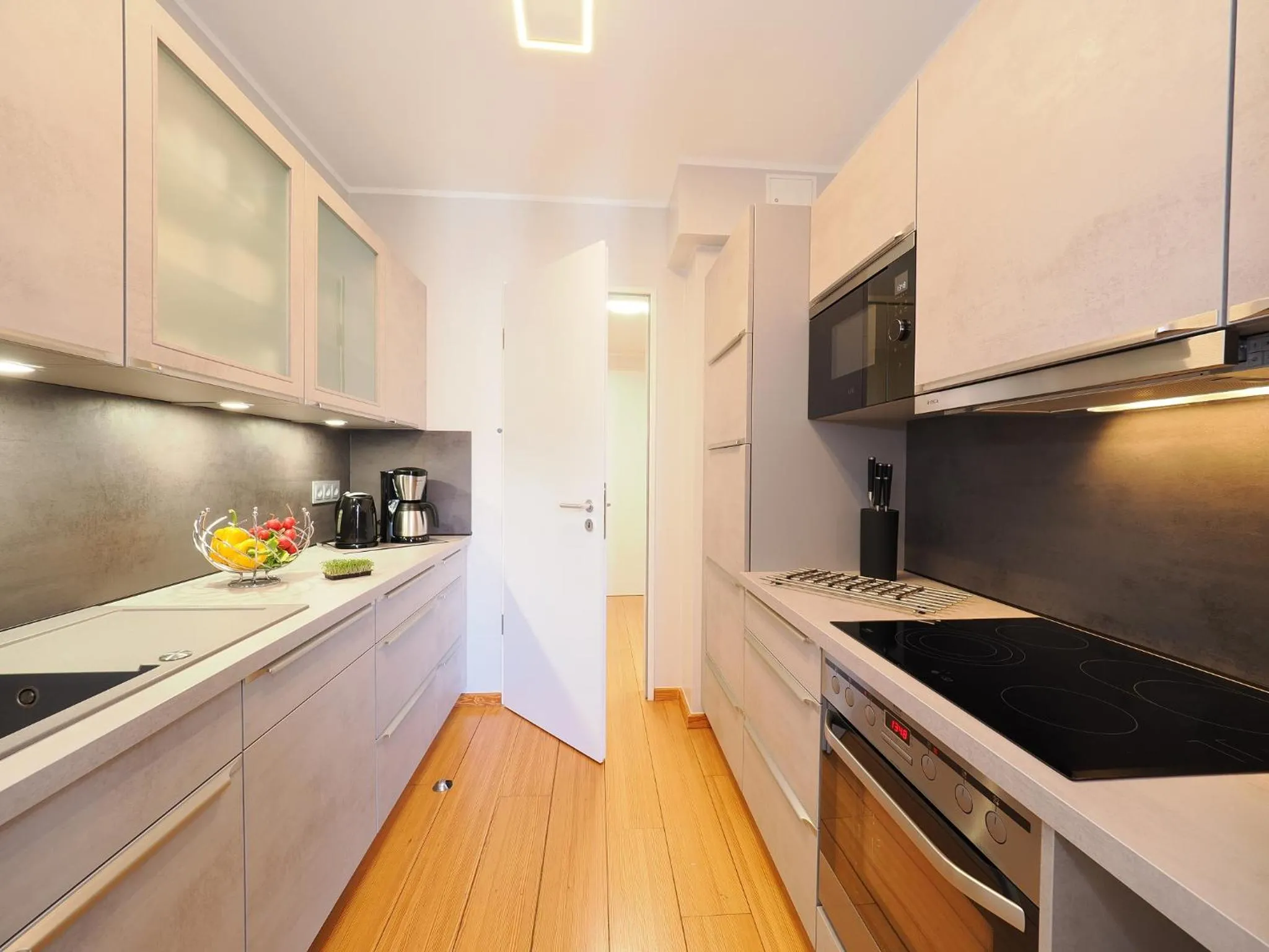 Kitchen or kitchenette in Kaiservillen Heringsdorf - Ferienwohnung mit 1 Schlafzimmer und Balkon D125