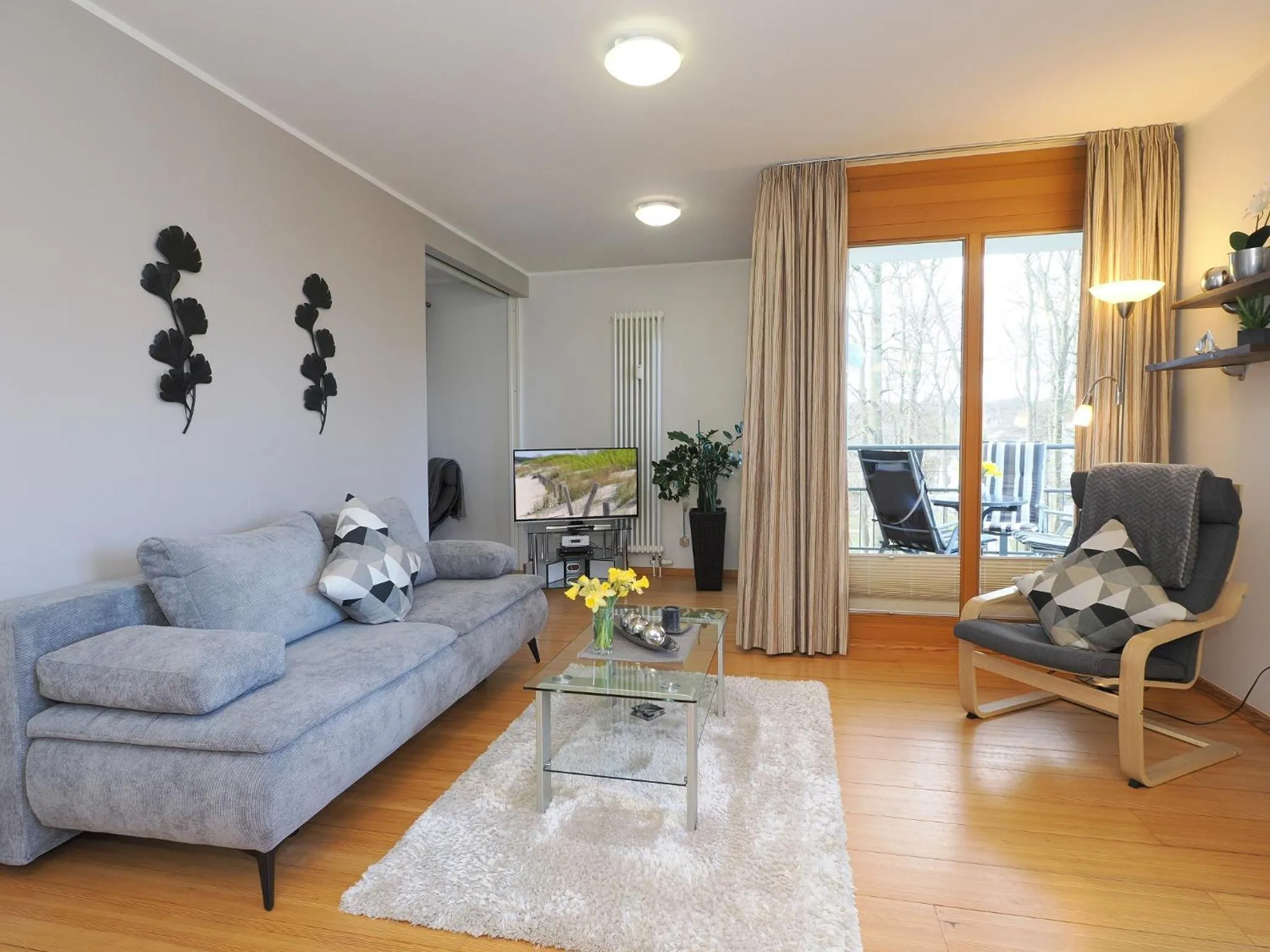 Living room in Kaiservillen Heringsdorf - Ferienwohnung mit 1 Schlafzimmer und Balkon D125