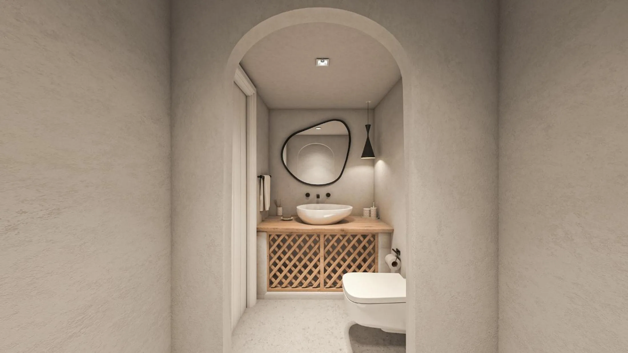 Bathroom in Oia Memories Suites