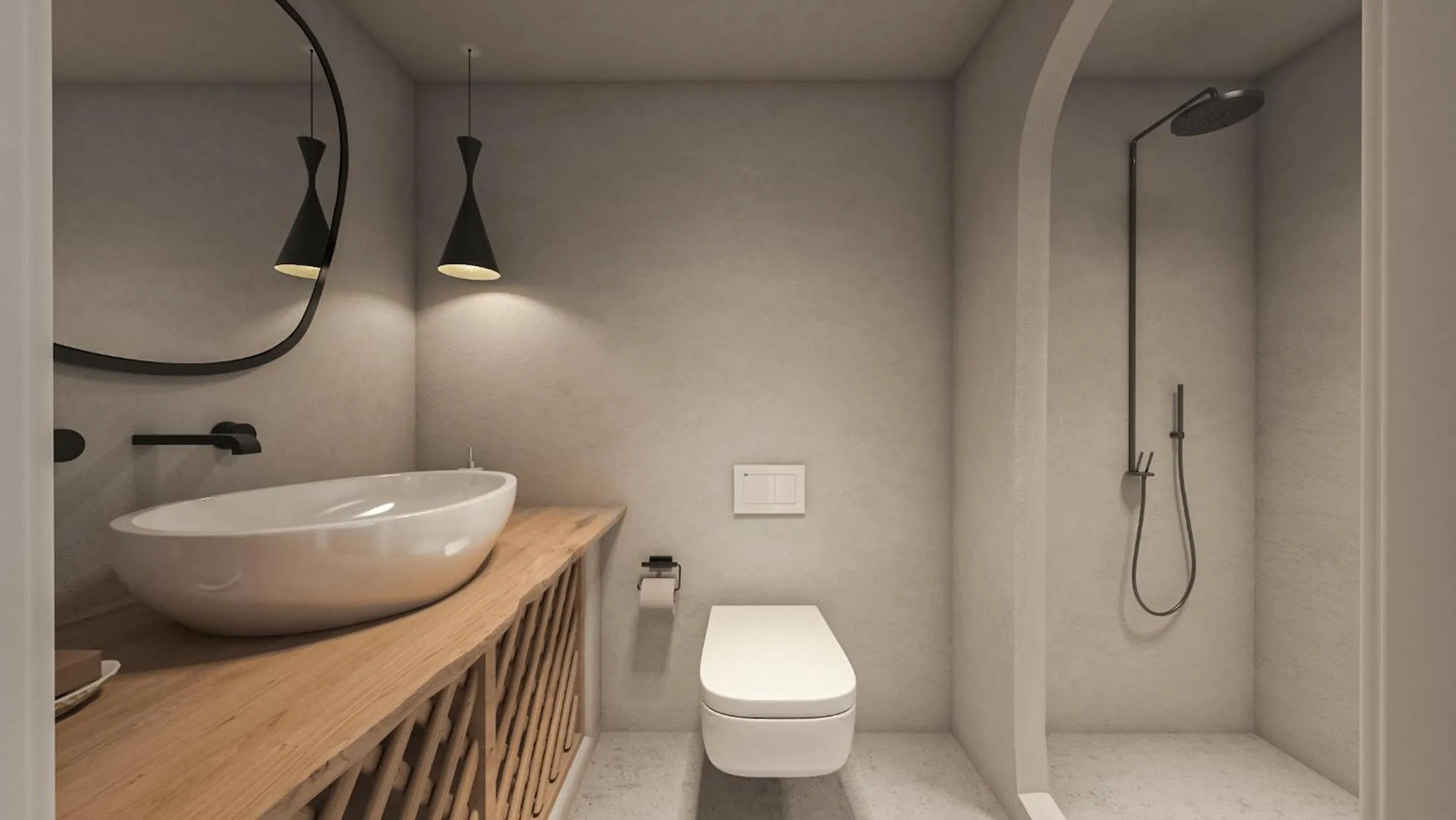 Bathroom in Oia Memories Suites