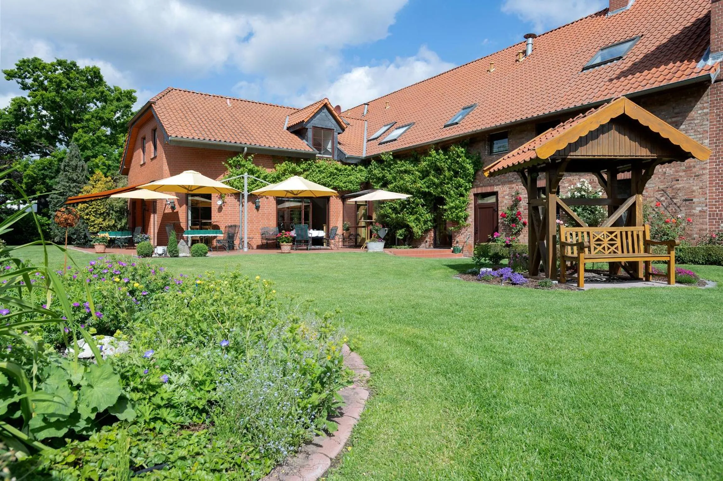 Garden view in Landhotel Behre