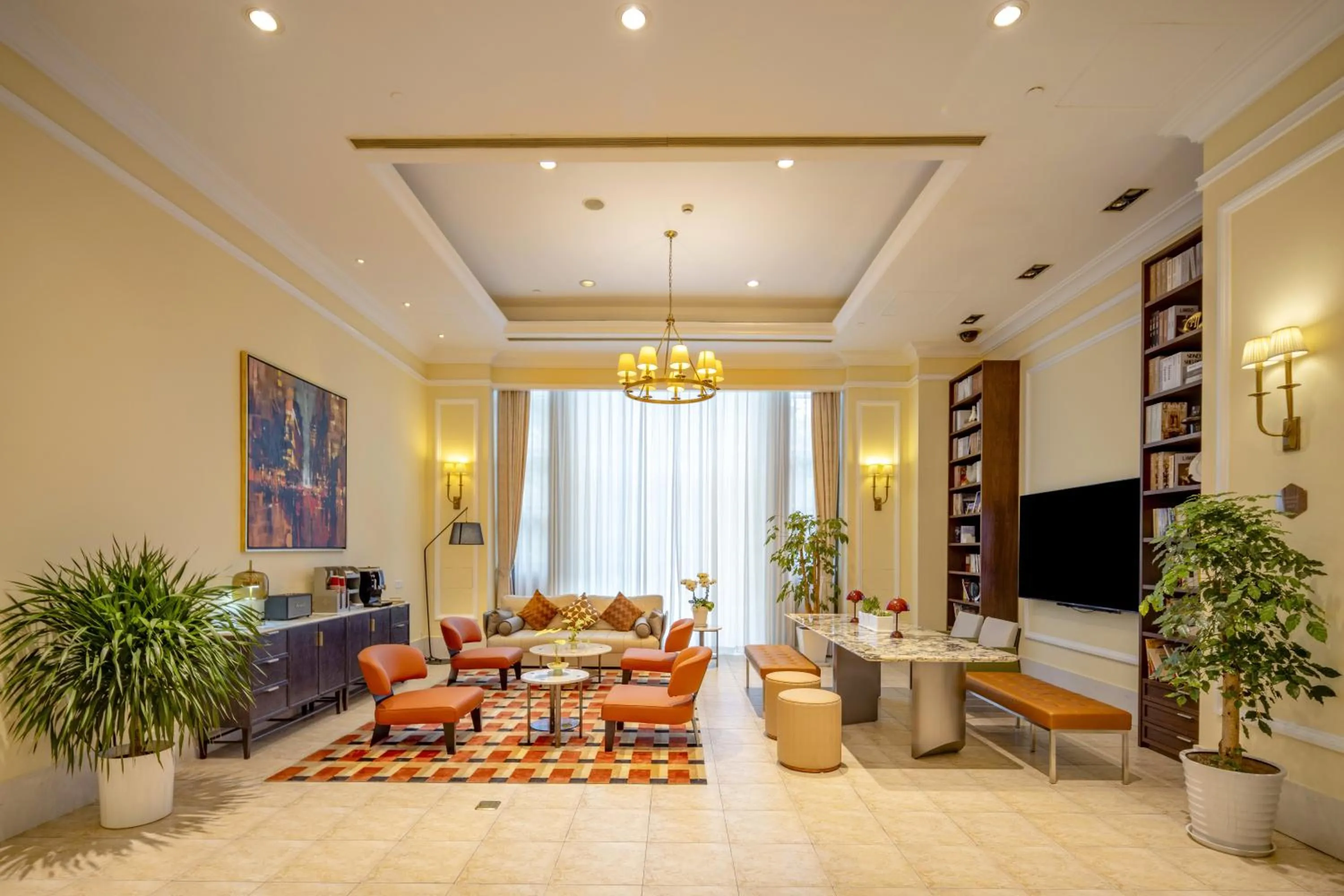 Communal lounge/ TV room in Green Court Residence City Center, Shanghai