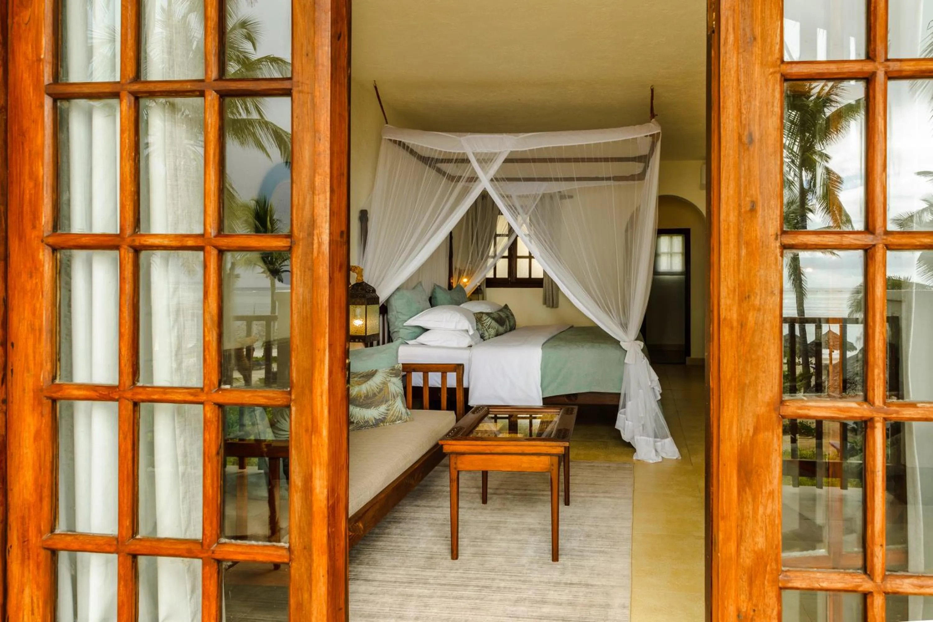 Bed in Breezes Beach Club and Spa