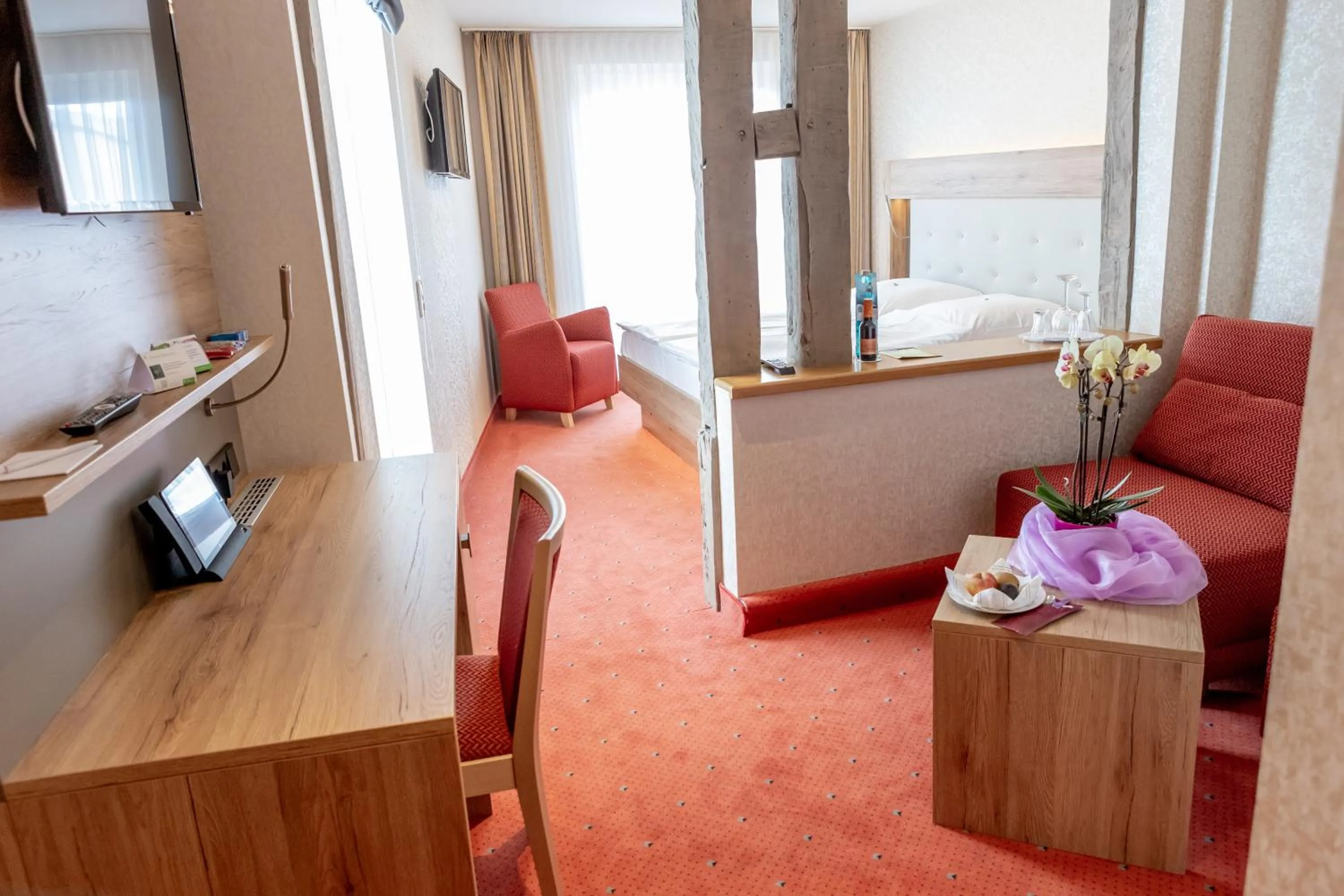 Bed in Flair Hotel Deutsches Haus