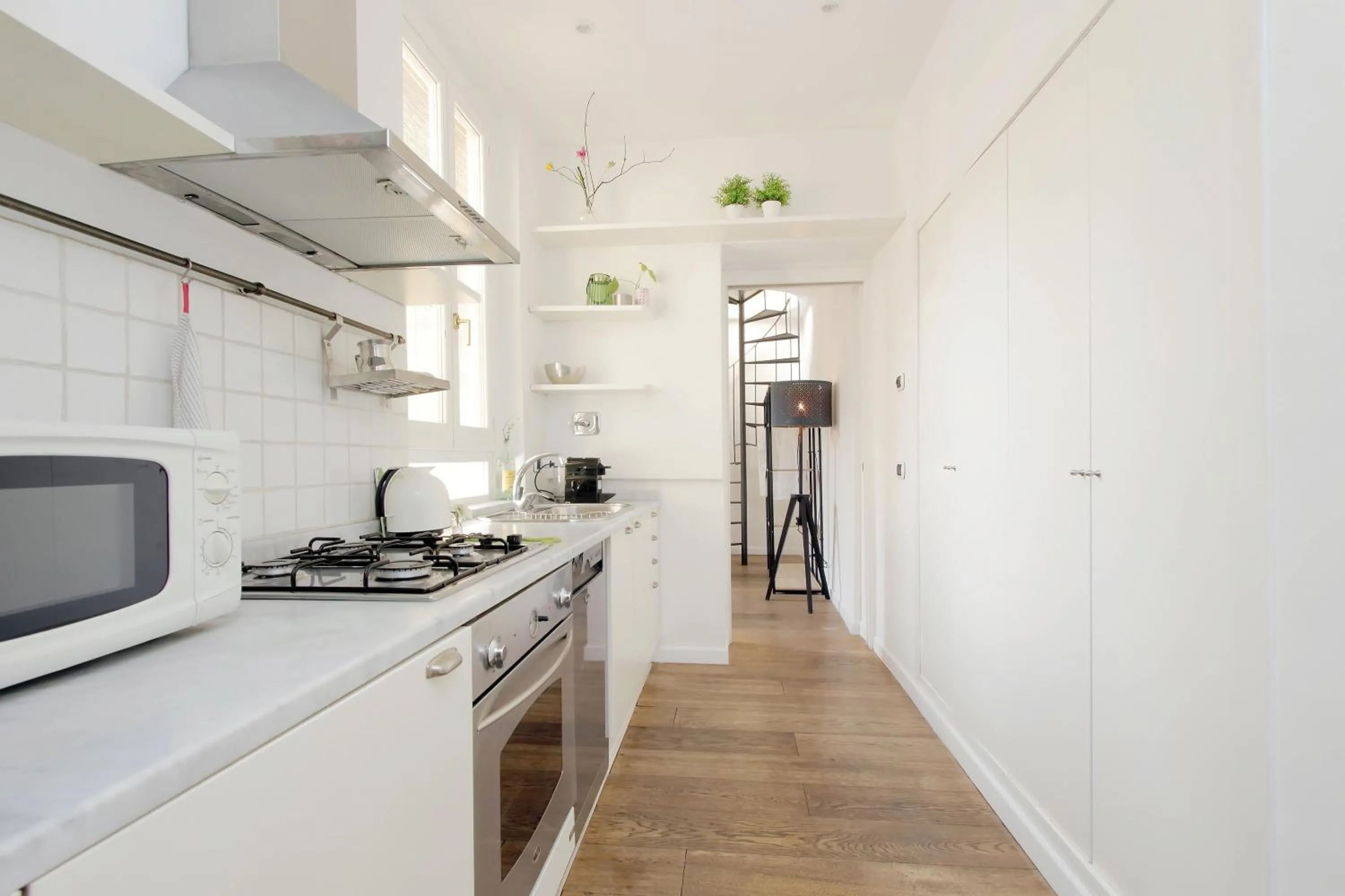 Communal kitchen in Colosseo Terrace Apartment