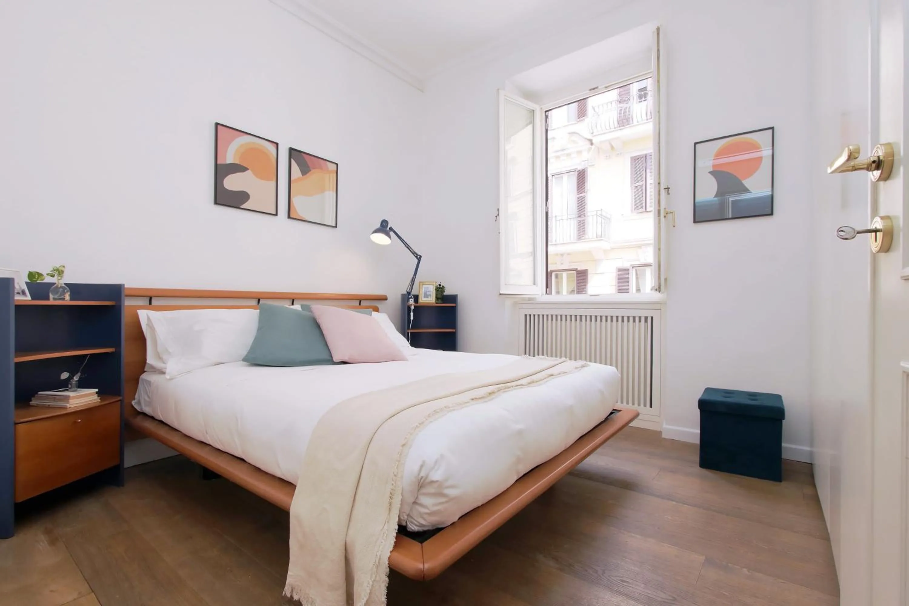 Bedroom, Bed in Colosseo Terrace Apartment