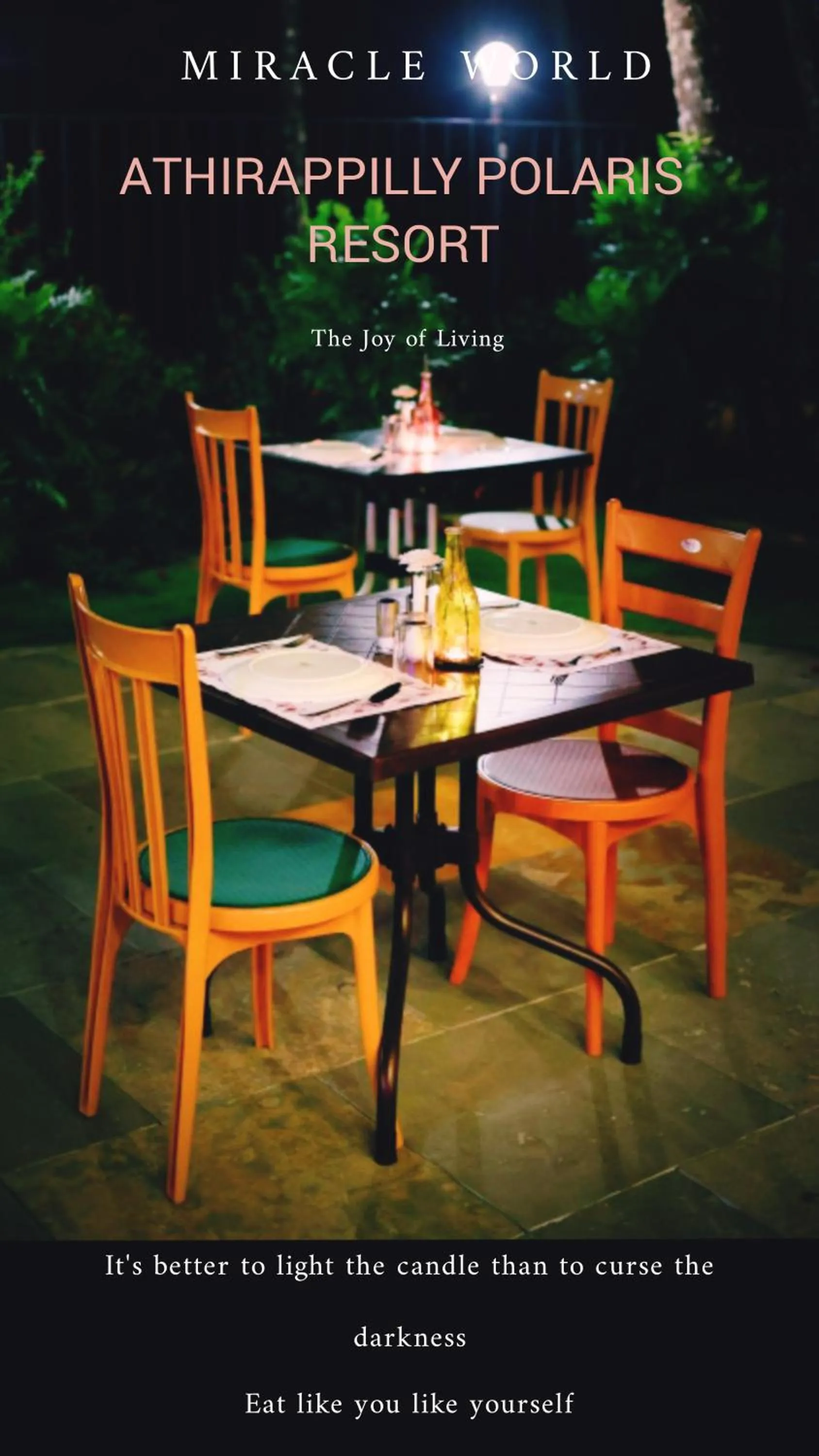 Restaurant/places to eat in Athirappilly Polaris Resort