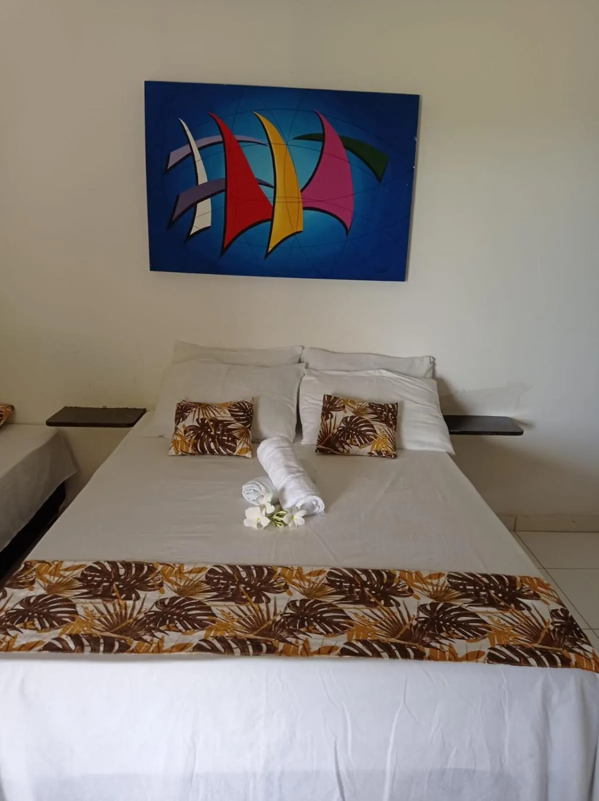 Bed in Pousada Portal dos Coqueirais