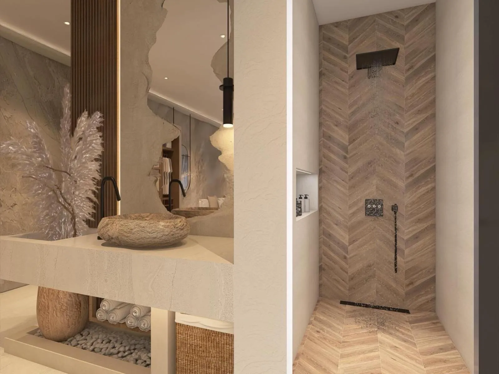 Shower in Spongia Apartments and Suites Kalymnos