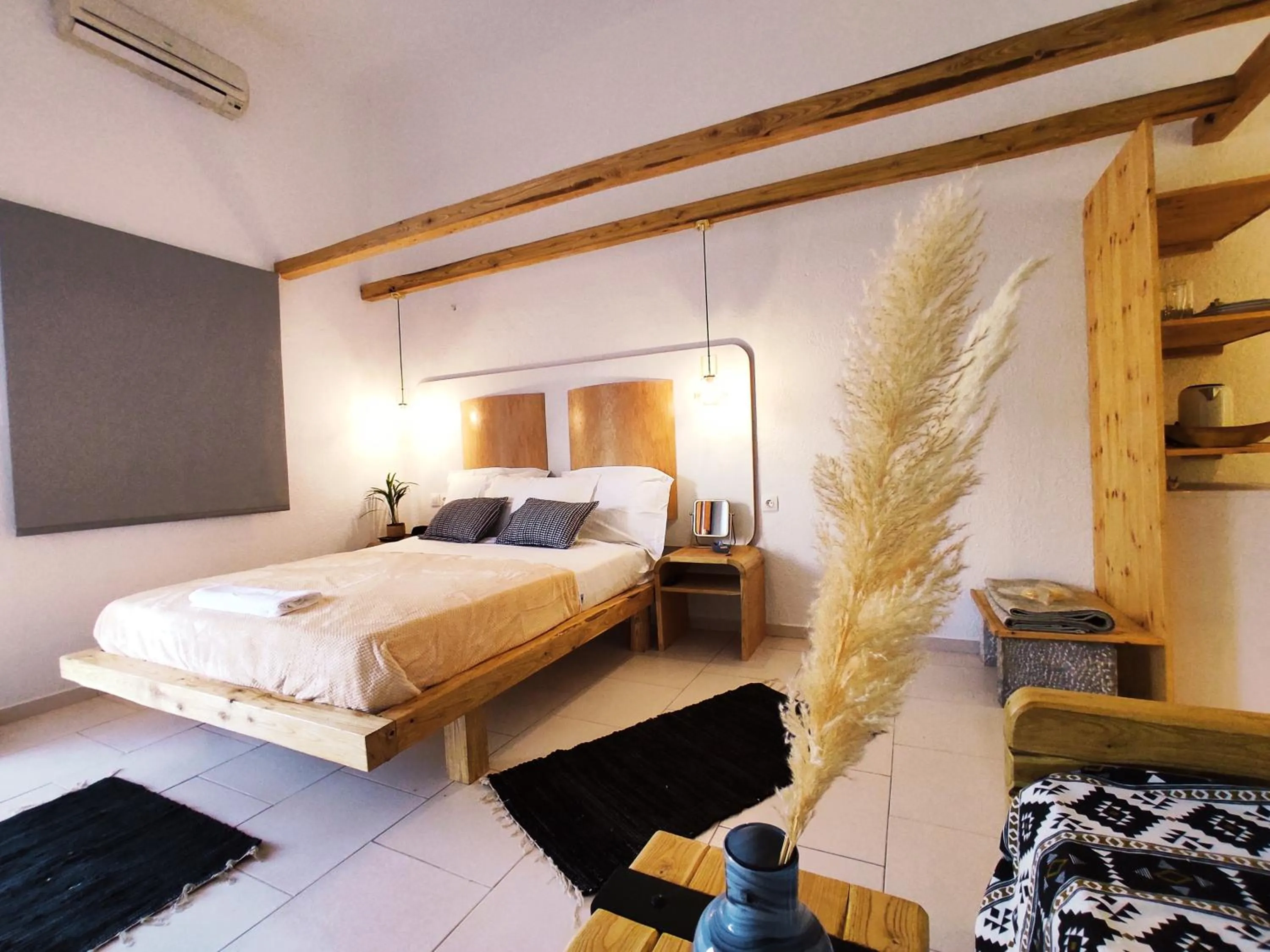 Bed in Spongia Apartments Kalymnos