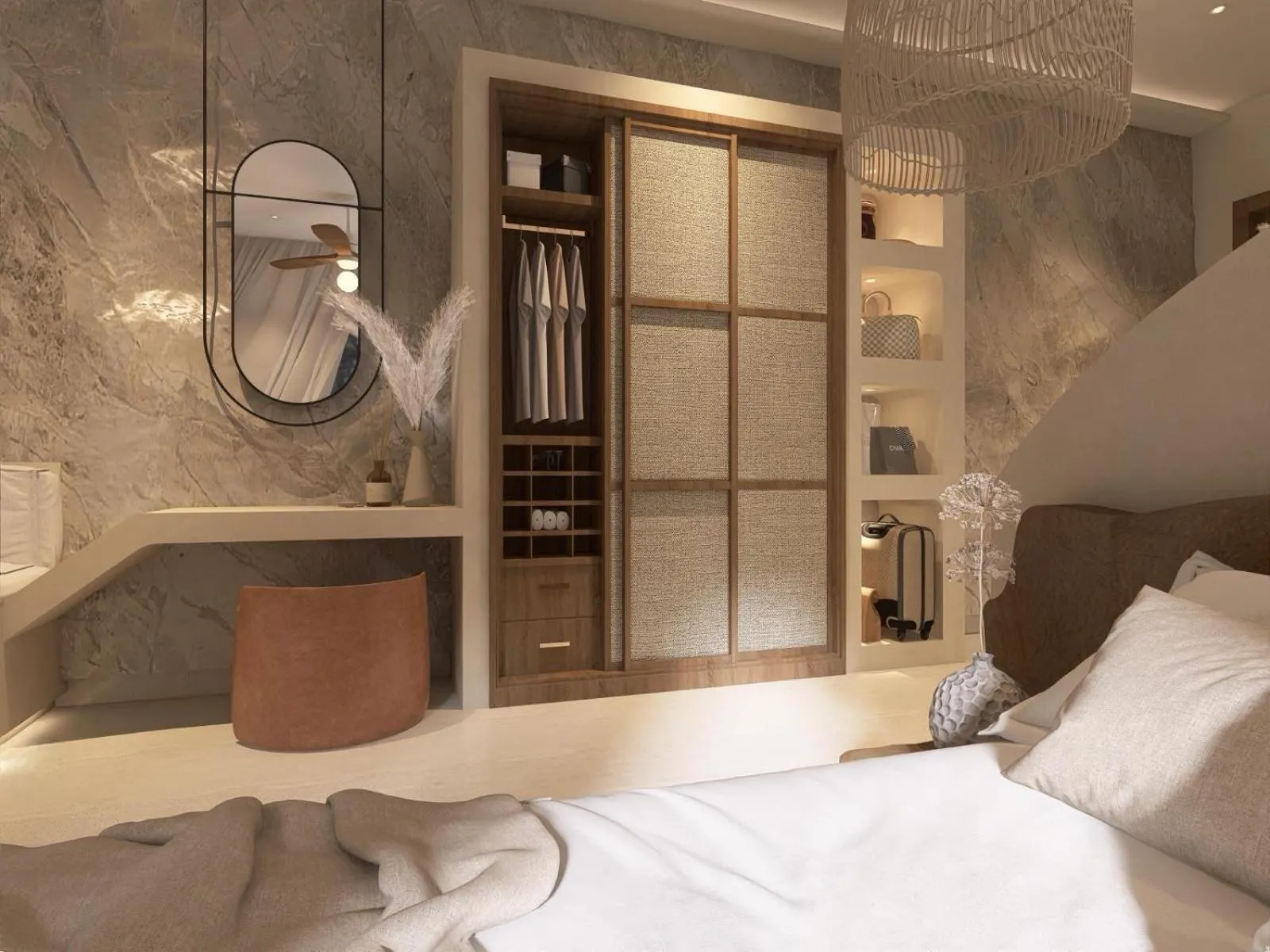 Bed in Spongia Apartments and Suites Kalymnos