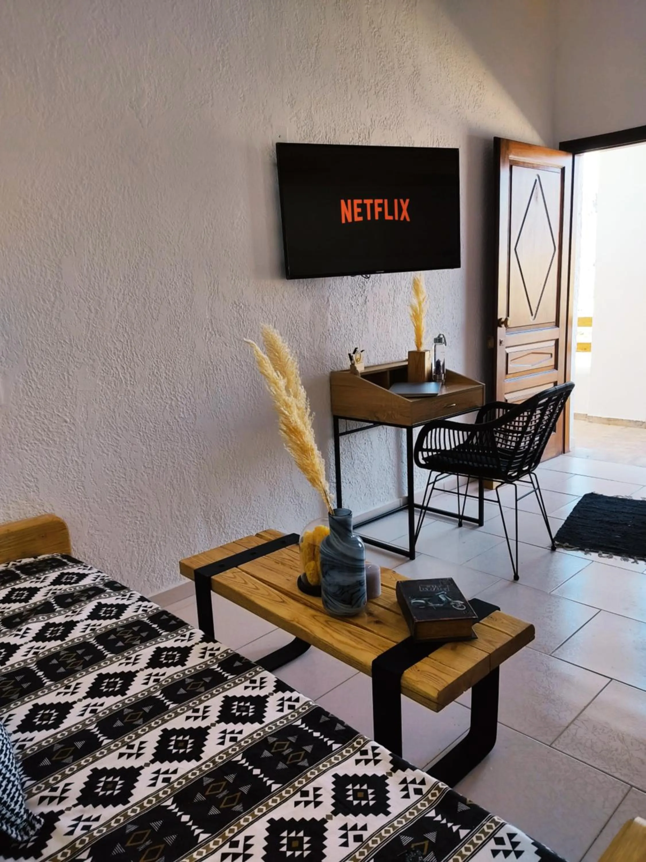 TV and multimedia, Bed in Spongia Apartments Kalymnos