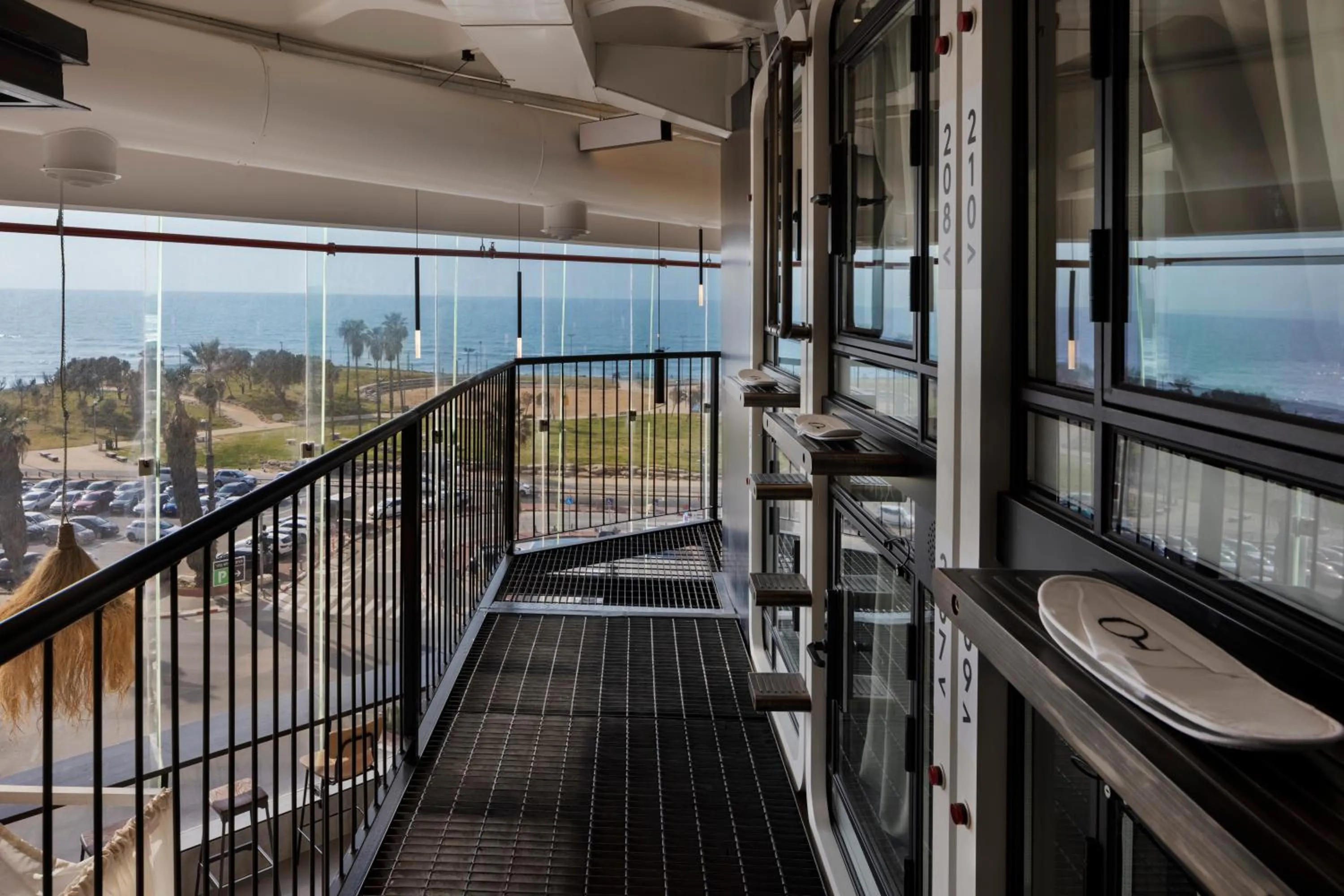 Sea view in The O Pod Capsule Hotel