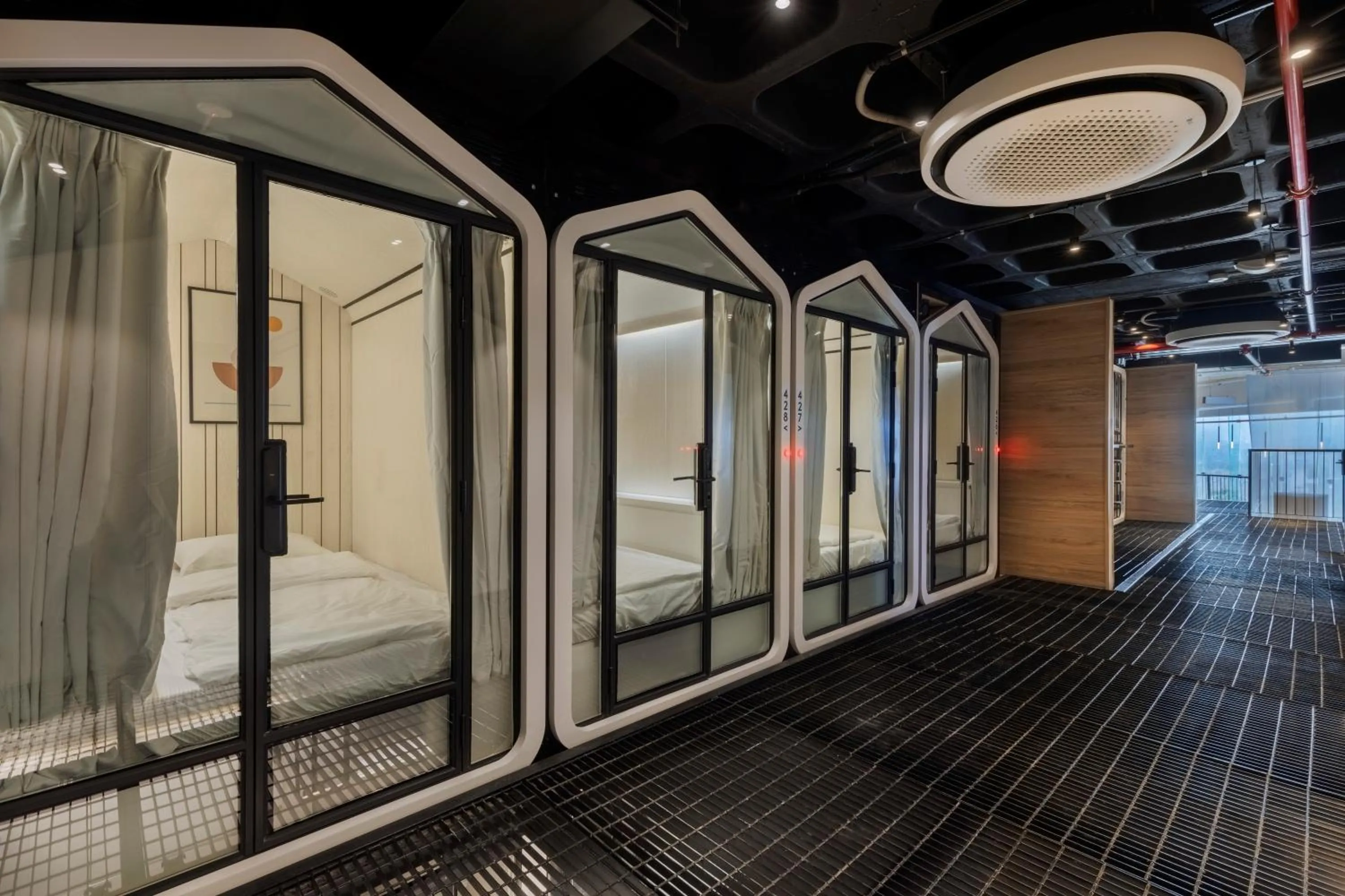 Bed in The O Pod Capsule Hotel