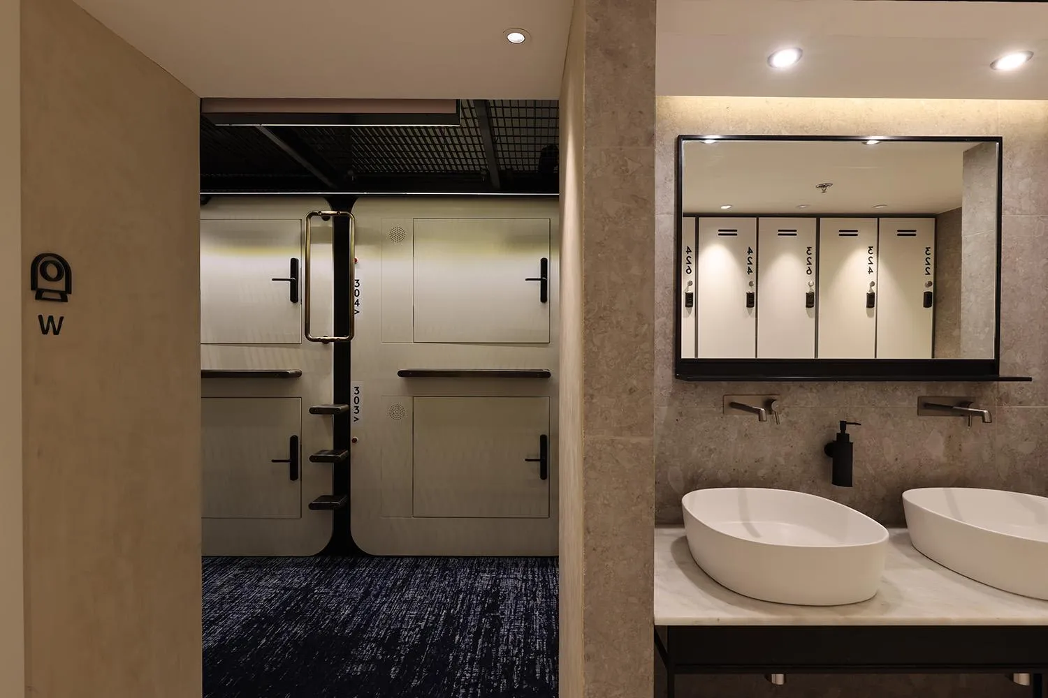 Shower in The O Pod Capsule Hotel