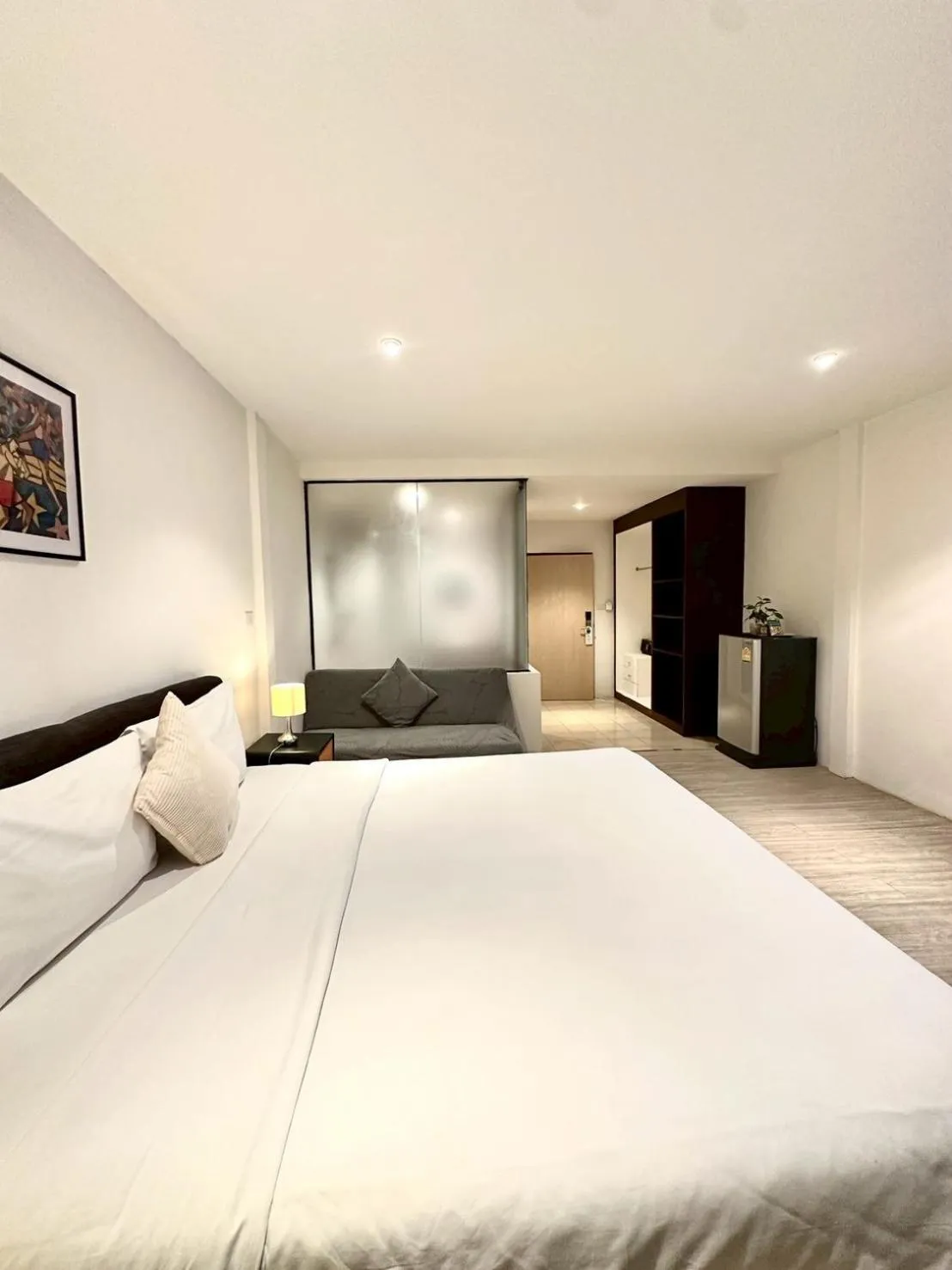 Bed in Studio F Sukhumvit