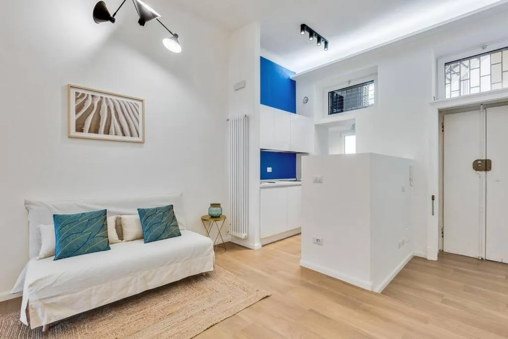 Living room, Bed in Easylife - Stupendo bilocale Lodi Fondazione Prada