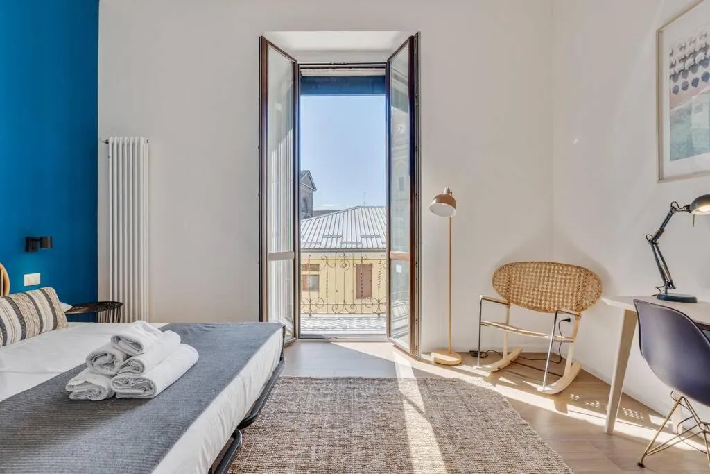 Balcony/Terrace, Bed in Easylife - Stupendo bilocale Lodi Fondazione Prada