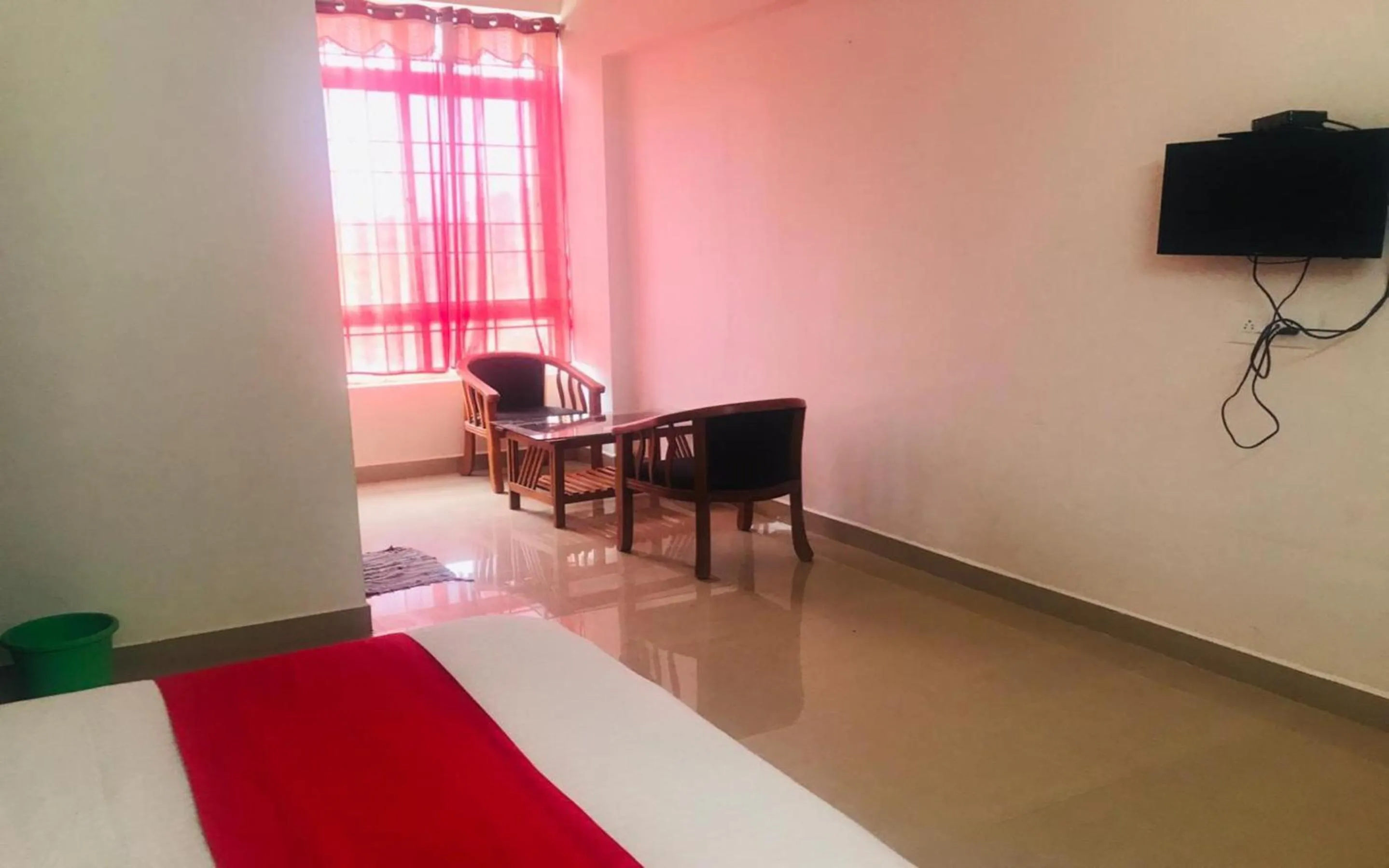 Living room, Bed in Green Valley Residency