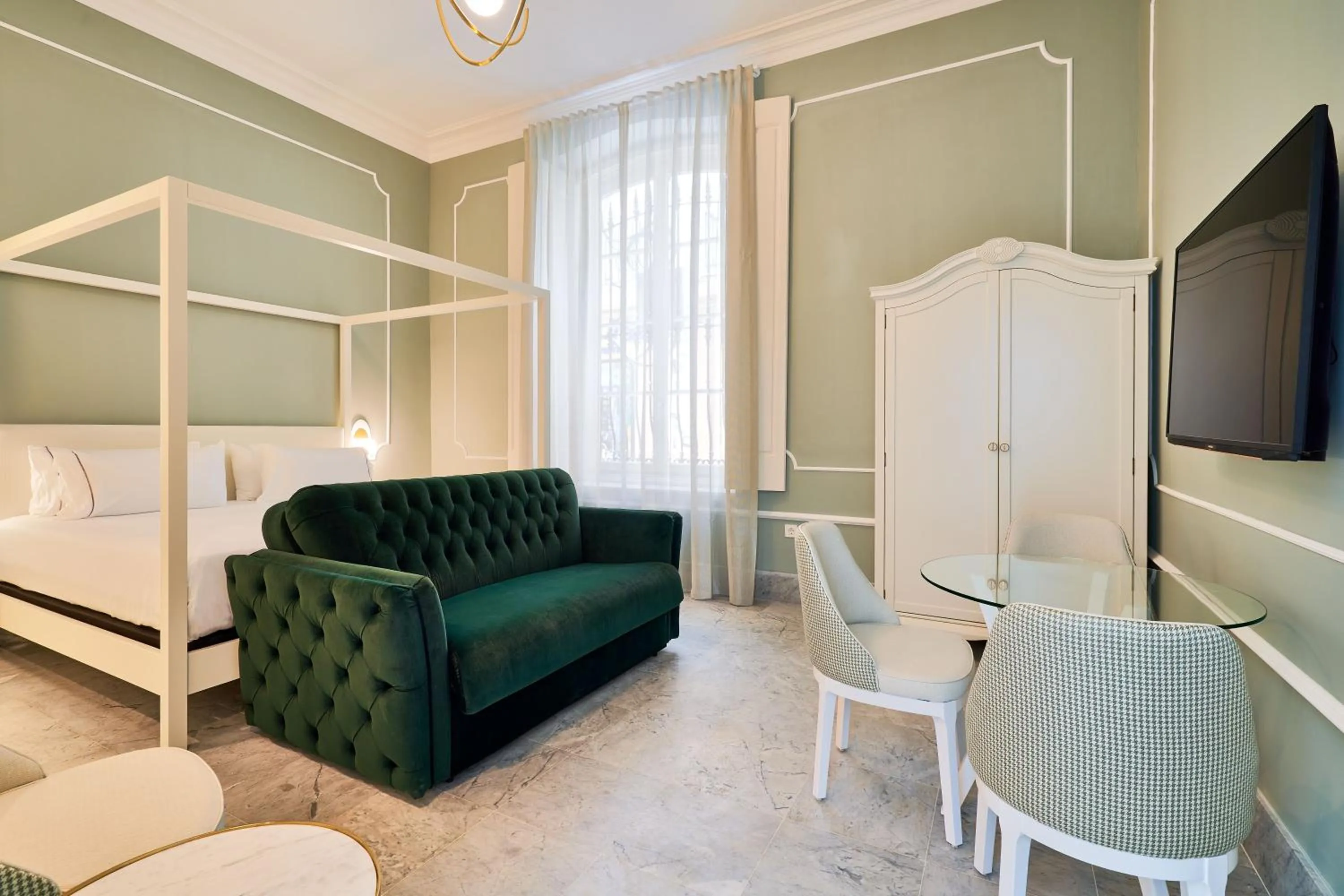 Seating area, Bed in Tandem Palacio Veedor de Galeras Suites