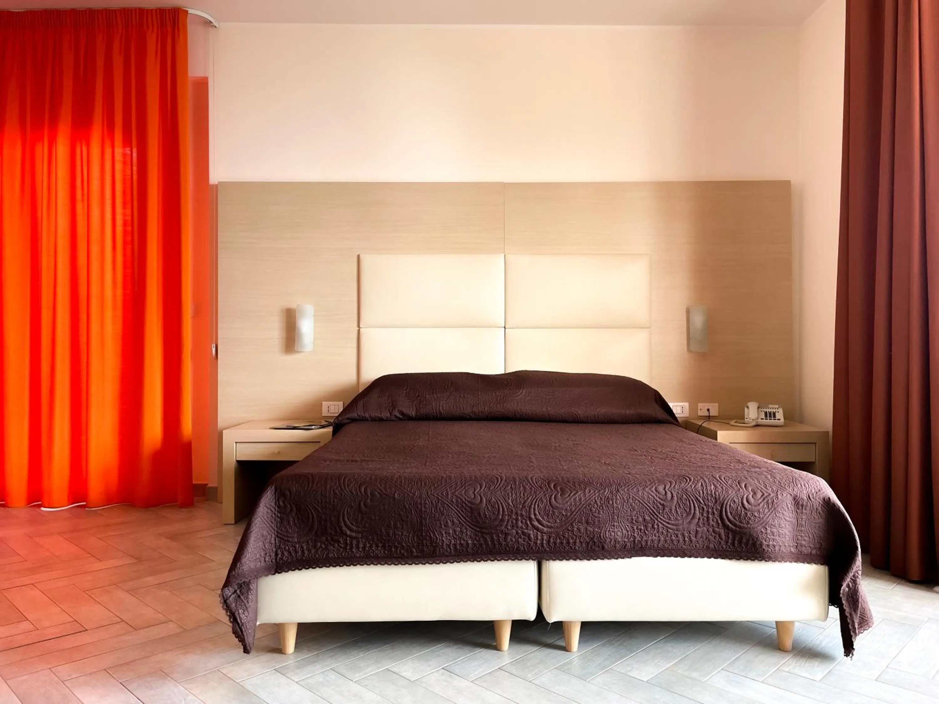 Bed in Taormina Hotel Calipso