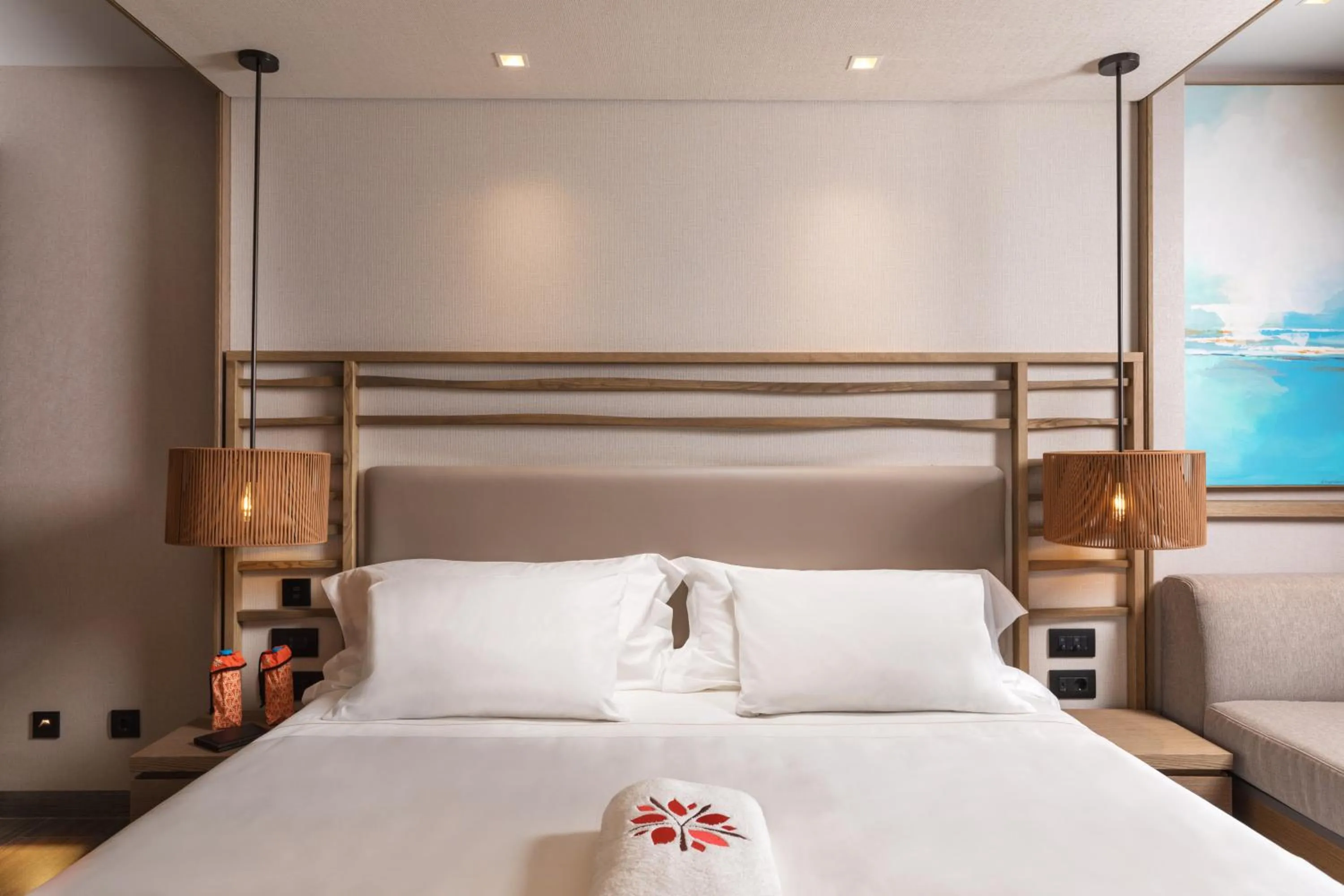 Bed in Angsana Corfu Resort & Spa