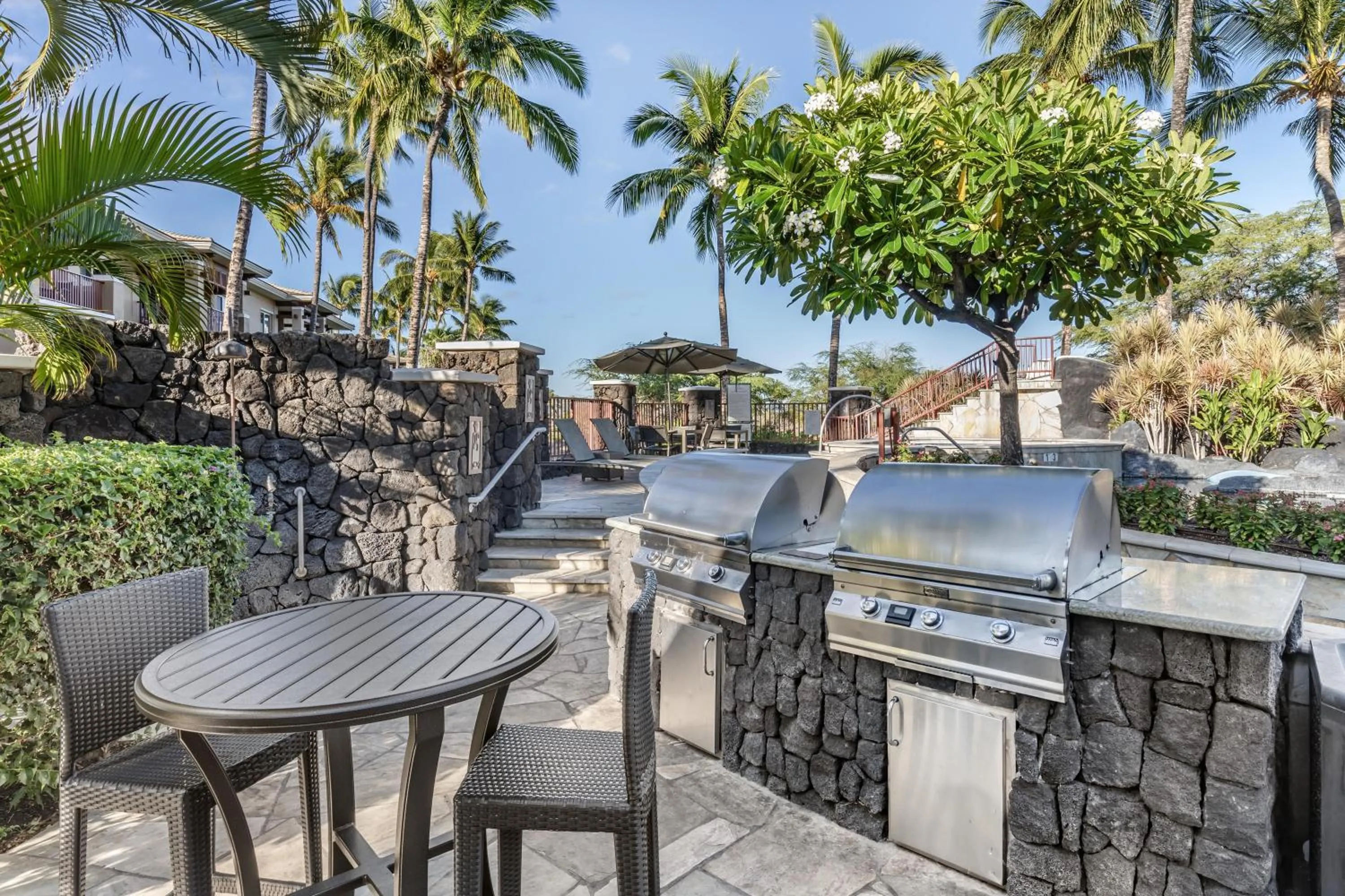 Patio in Hilton Grand Vacations Club Kohala Suites Waikoloa