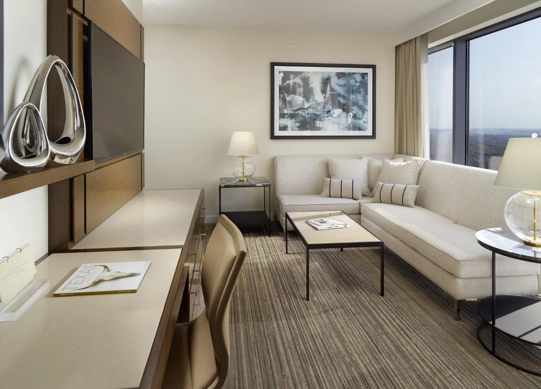 Photo of the whole room, Bed in Omni Frisco at The Star