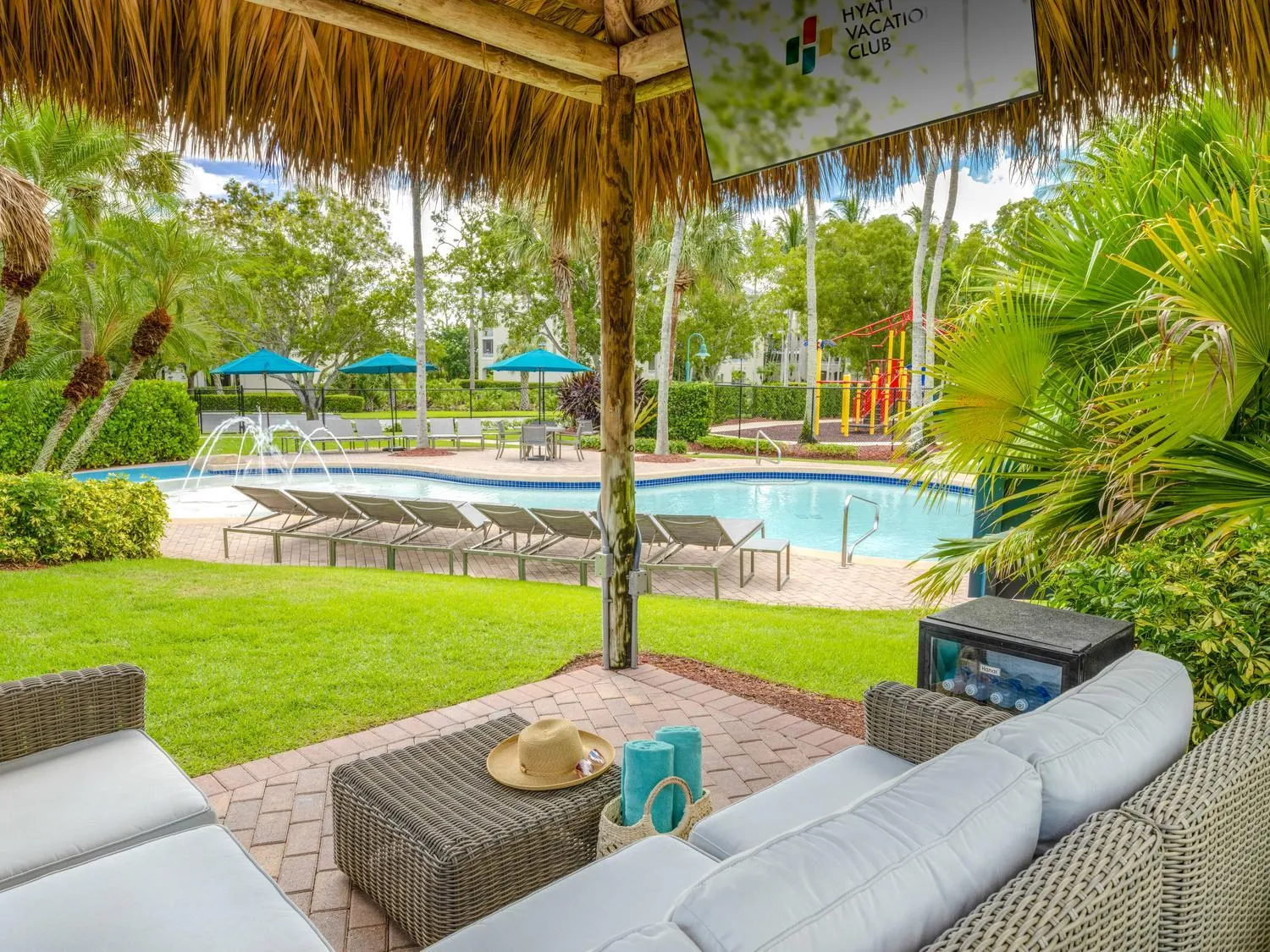 Pool view in Hyatt Vacation Club at Coconut Cove
