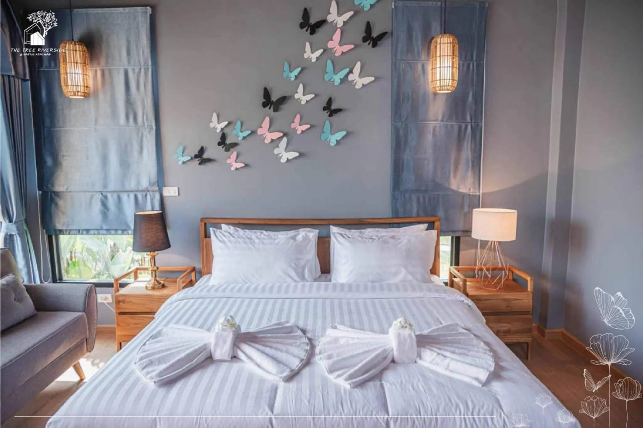 Bed in The Tree Riverside Resort Kaeng Krachan