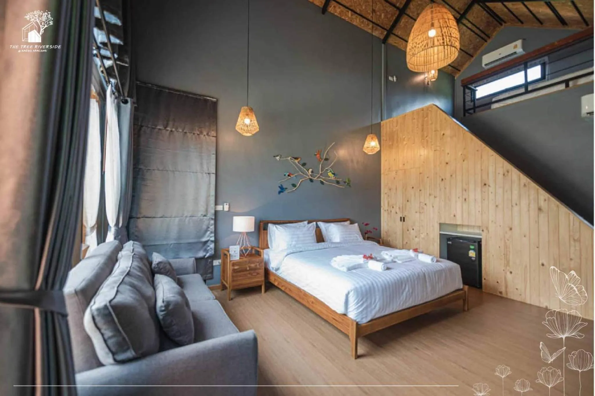 Bed in The Tree Riverside Resort Kaeng Krachan