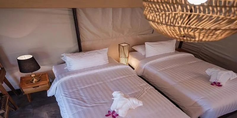 Bed in The Tree Riverside Resort Kaeng Krachan