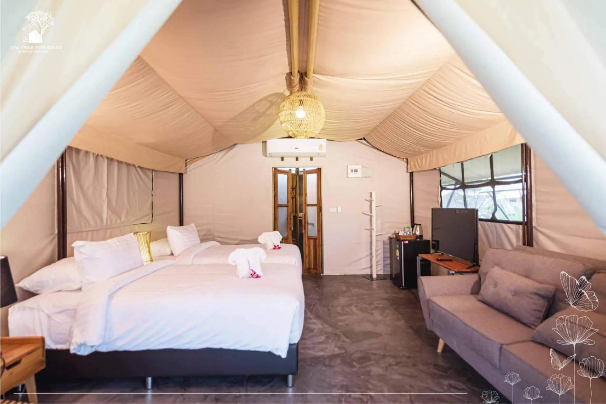 Bed in The Tree Riverside Resort Kaeng Krachan