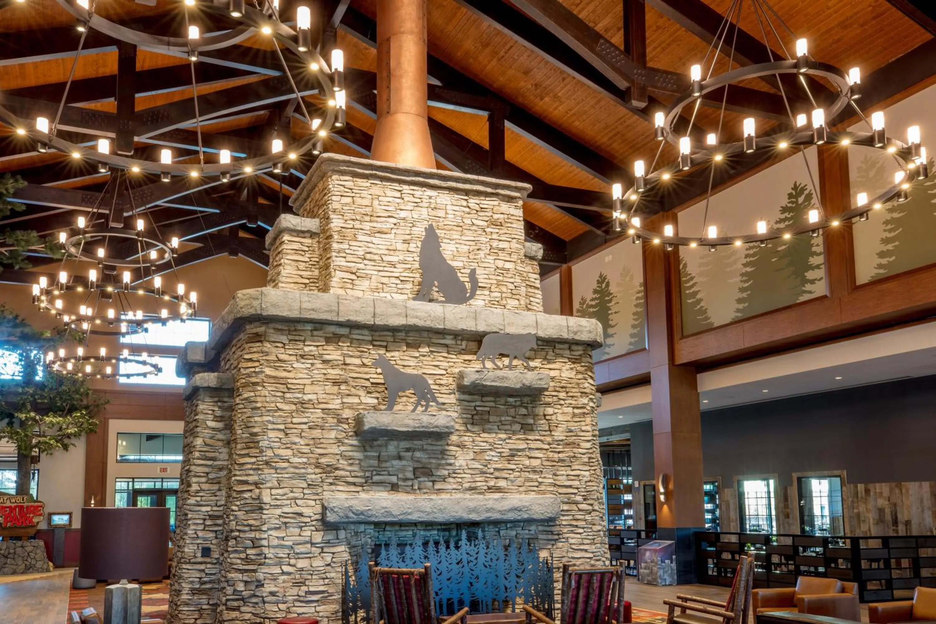 Facade/entrance in Great Wolf Lodge Georgia